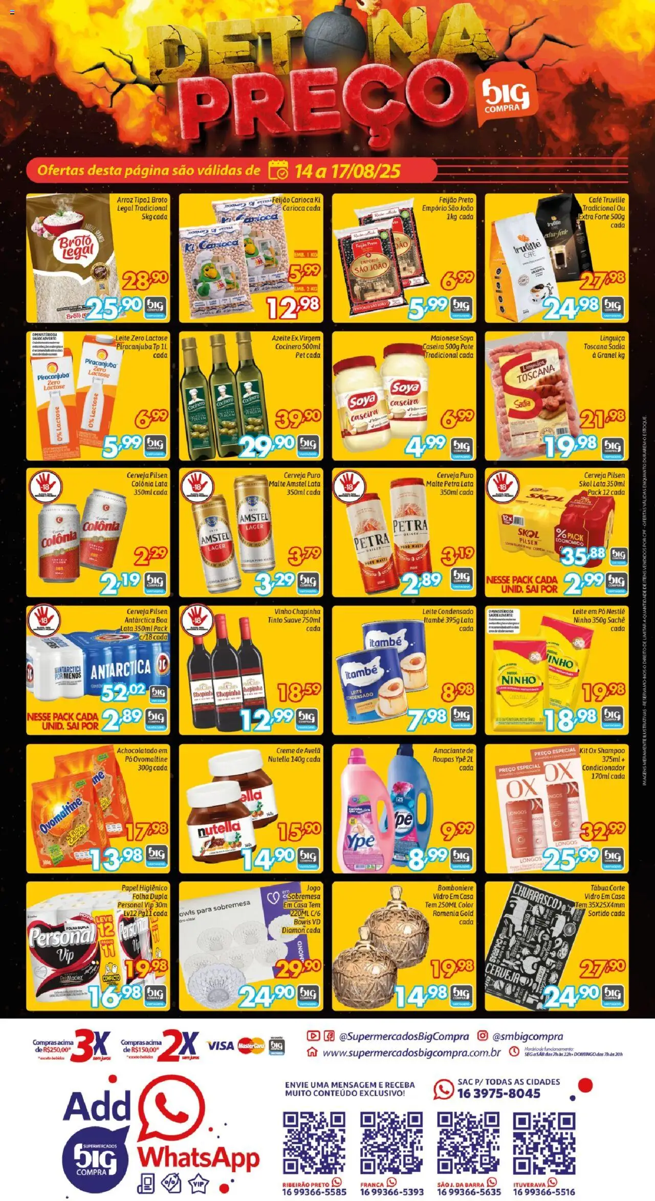 Big Compra Folheto - válido de 14.08.2025 | Página: 4 | Produtos: Feijão, Leite, Café, Roupas