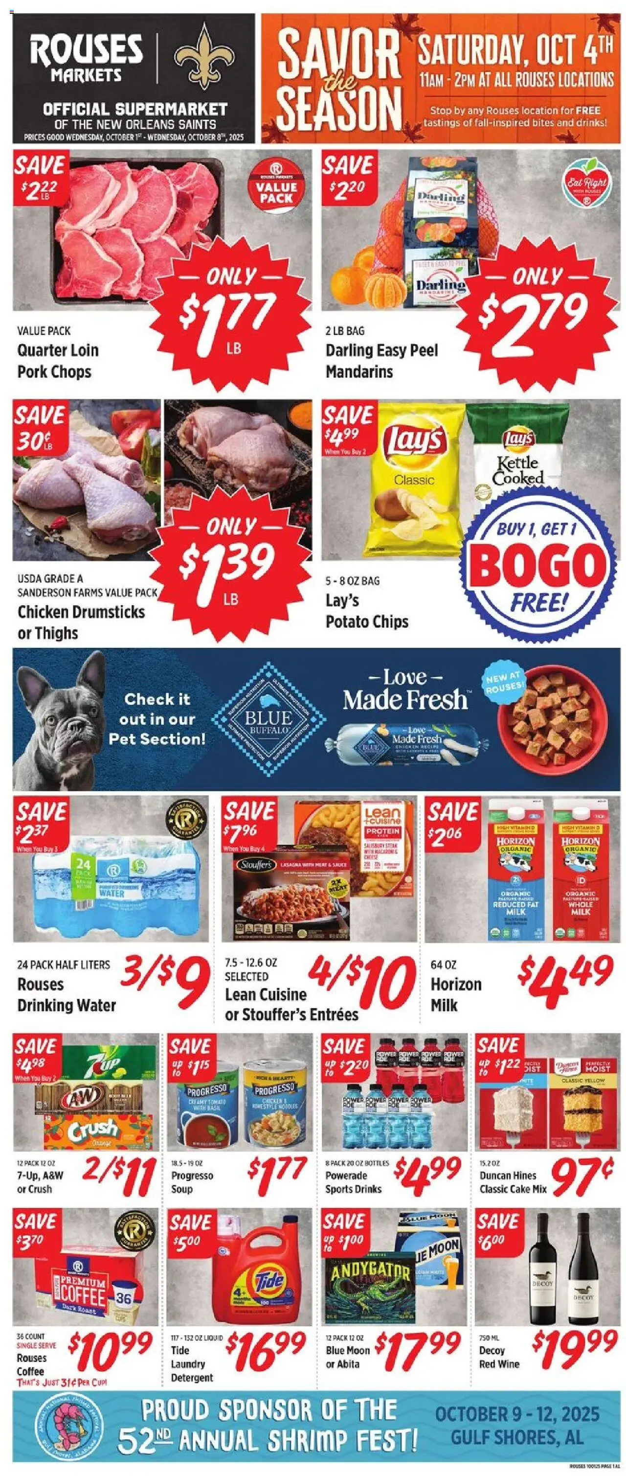 Rouses Weekly Ad - AL - valid from 01.10.2025 | Page: 2 | Products: Wine, Detergent, Water, Bag