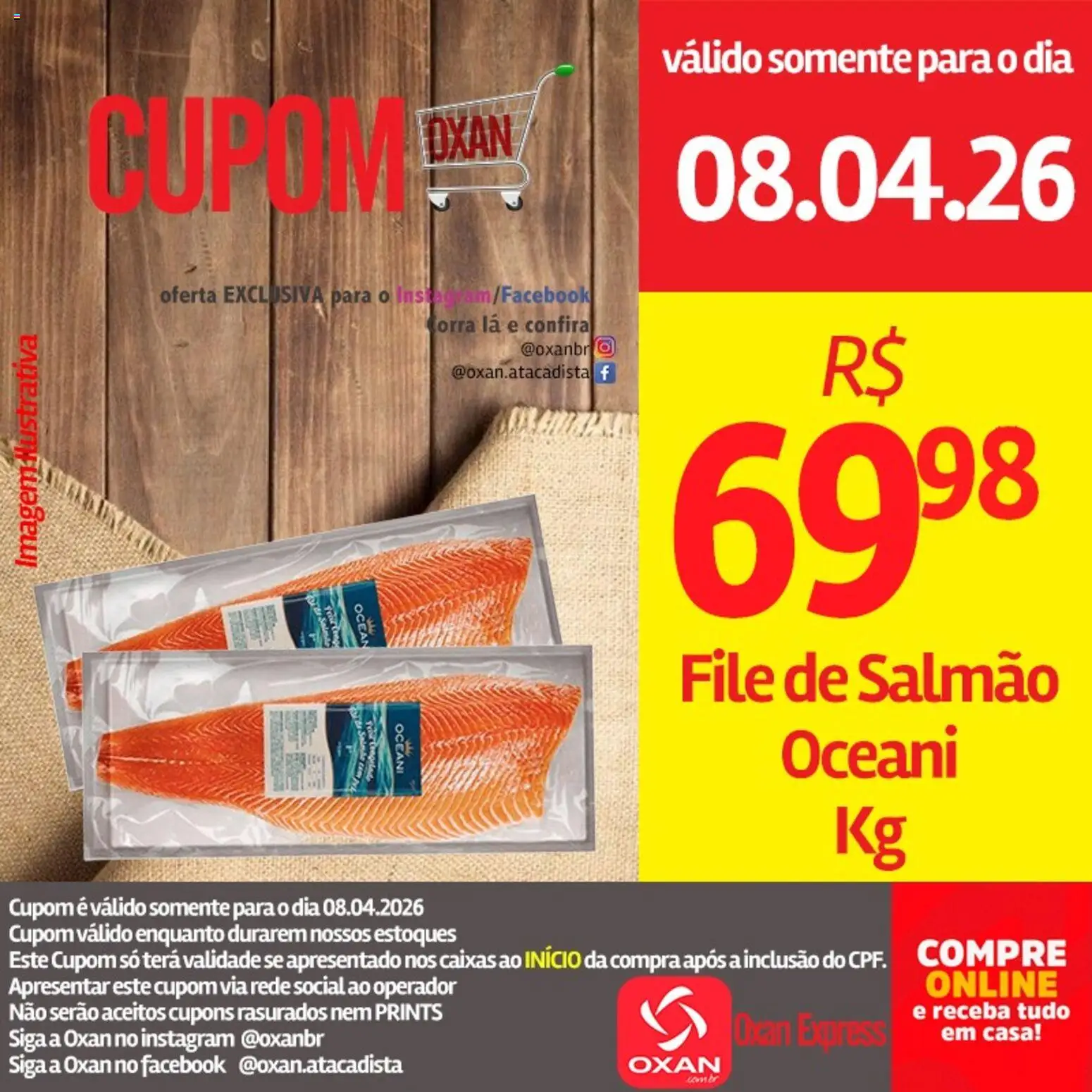 Oxan Atacadista Folheto - válido de 08.04.2026 | Página: 2 | Produtos: Salmão