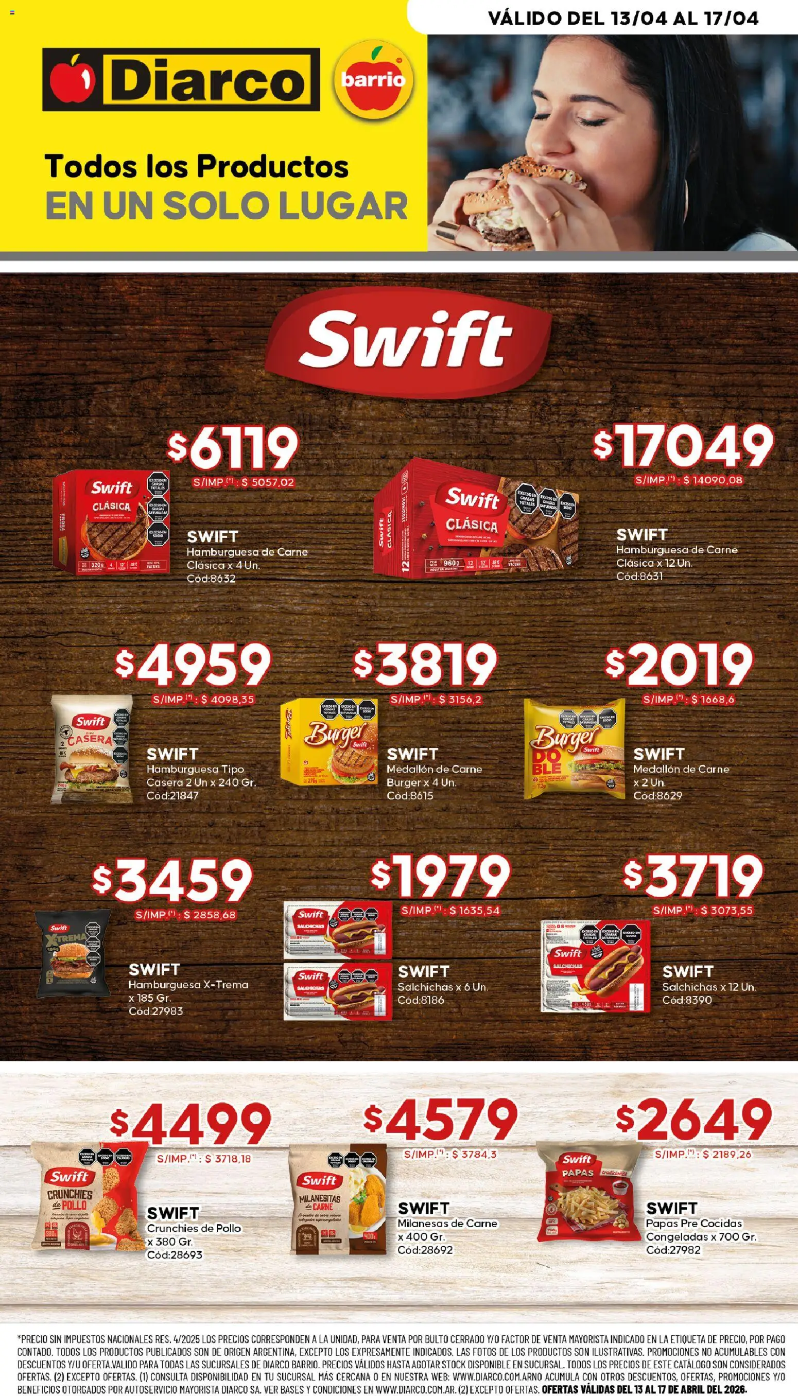 Diarco - Especial Swift │ válido desde el 13.04.2026 | Página: 1 | Productos: Pollo