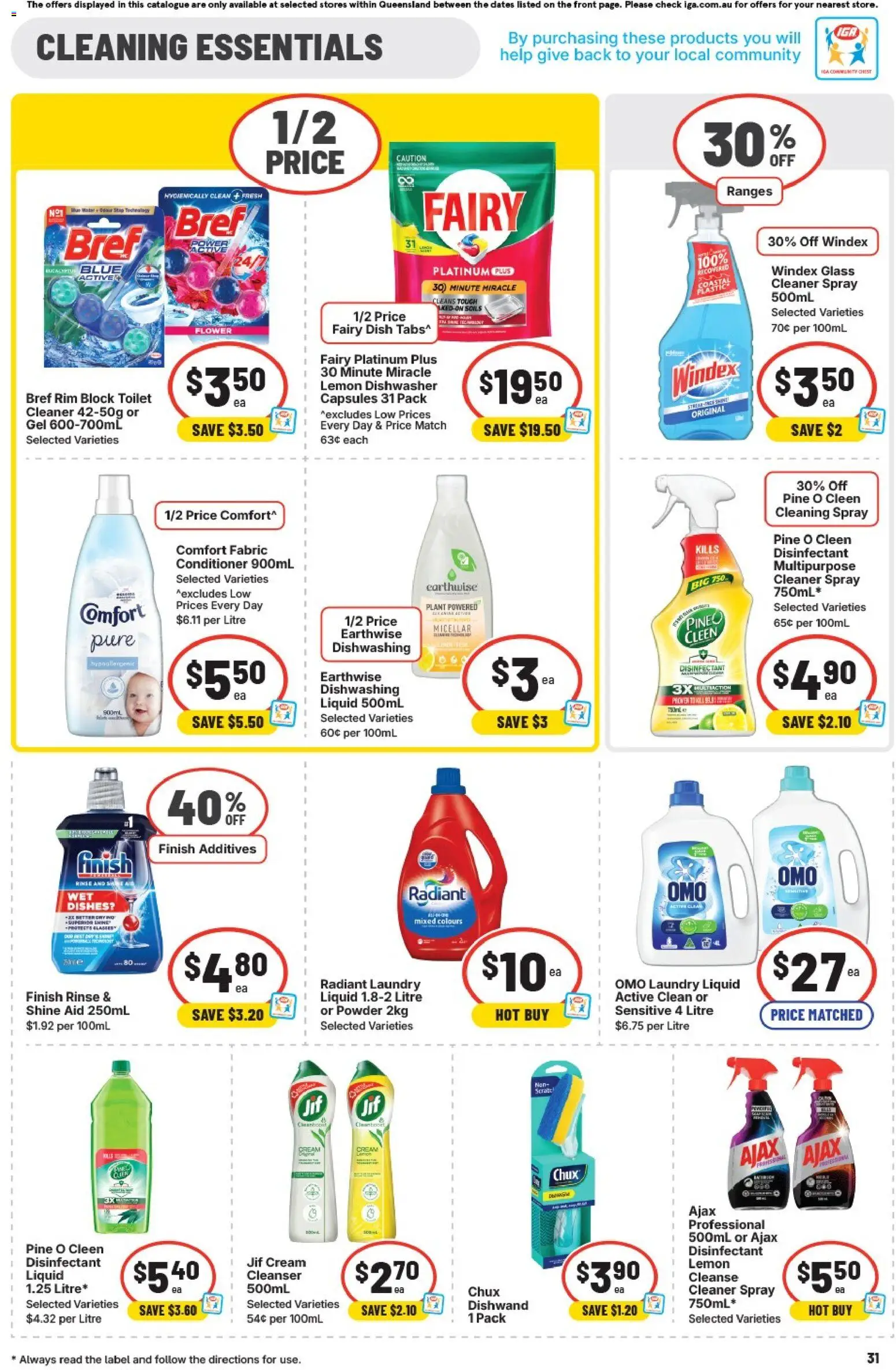 IGA catalogue - valid from 21.01.2026 | Page: 27 | Products: Toilet, Plant, Conditioner, Dishwasher cleaner