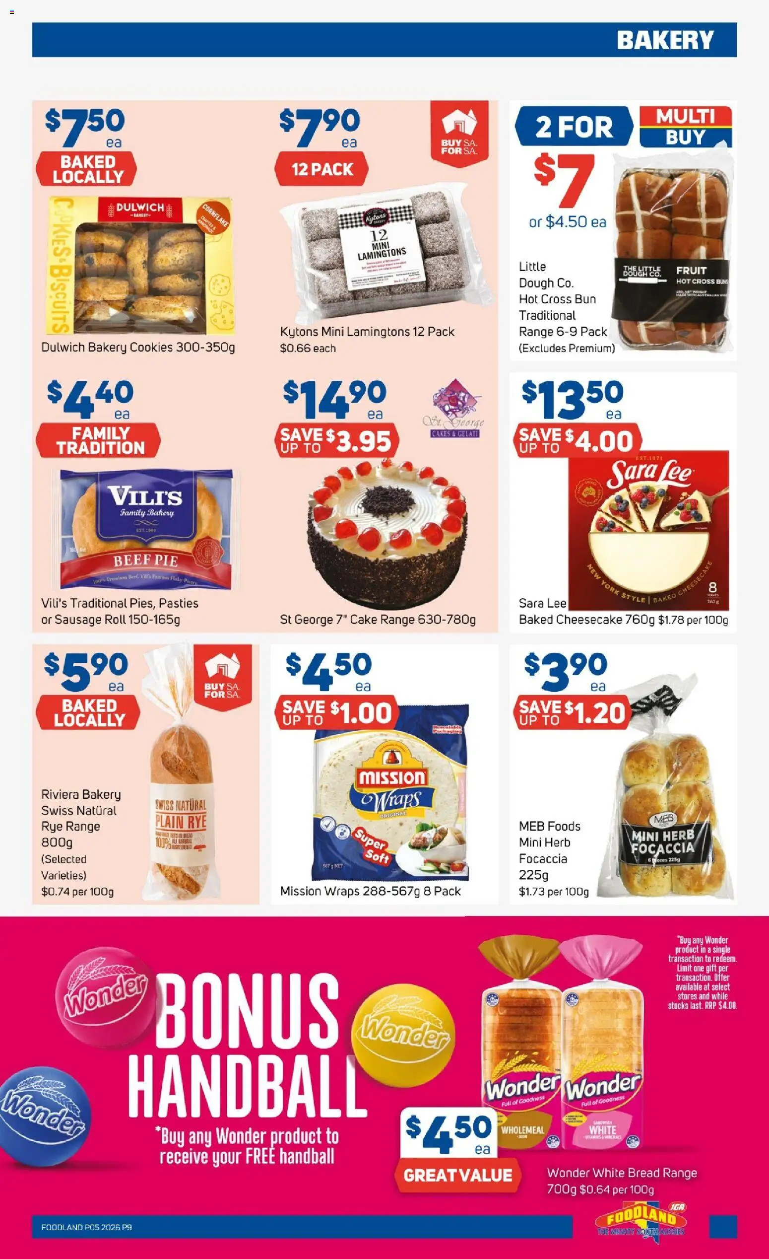 Foodland catalogue - valid from 28.01.2026 | Page: 9 | Products: Herb, Bread, Sausage, Lamingtons