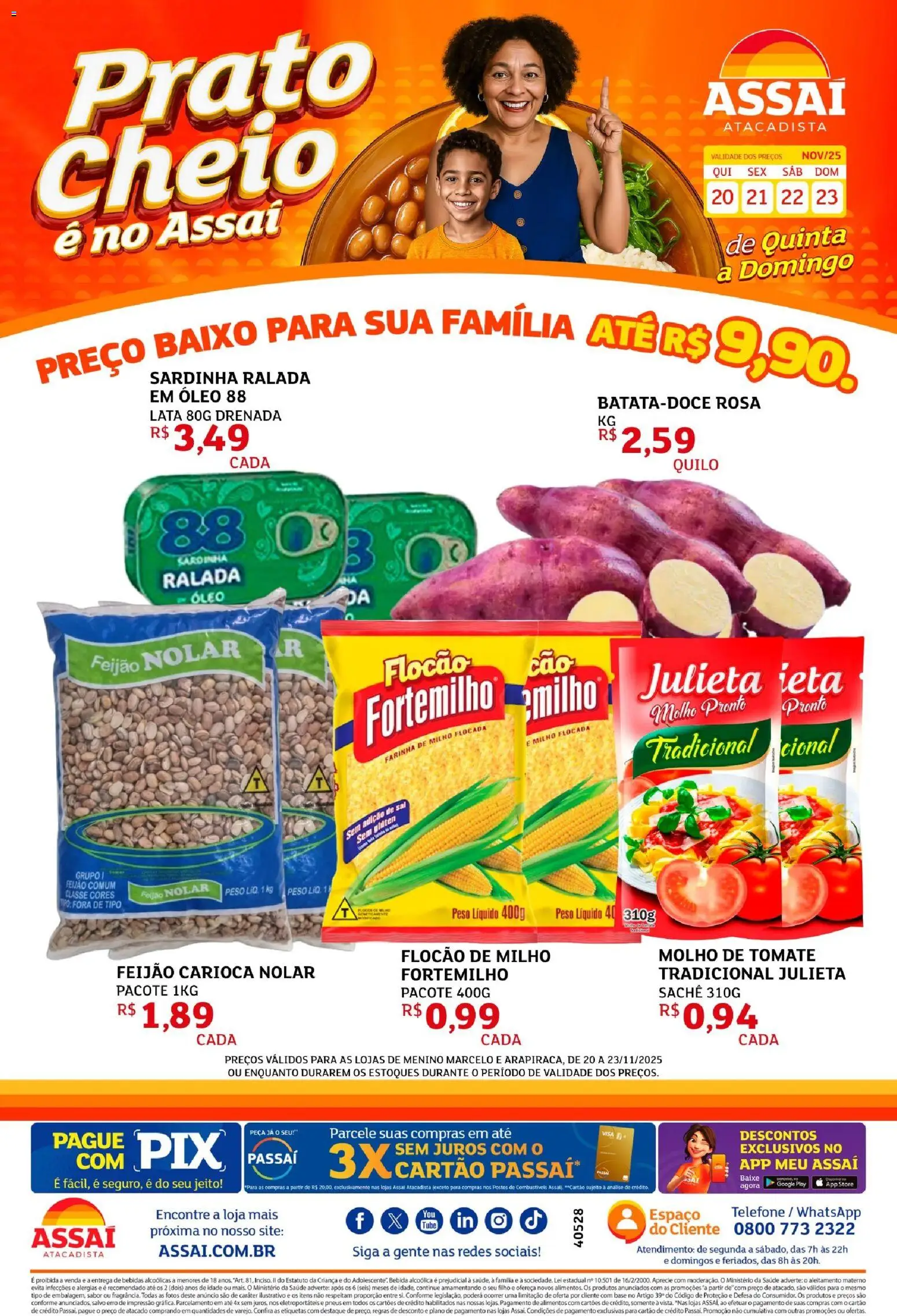 Assaí Atacadista Folheto - válido de 22.11.2025 | Página: 1 | Produtos: Pneus, Base, Baixo, Sal
