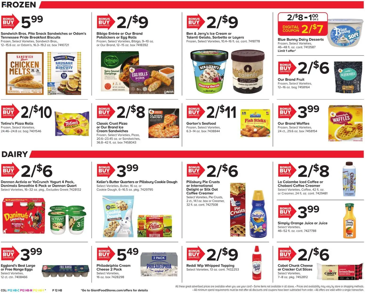Giant Weekly Ad - valid from 07.11.2025 | Page: 13 | Products: Butter, Eggs, Cream, Ice cream