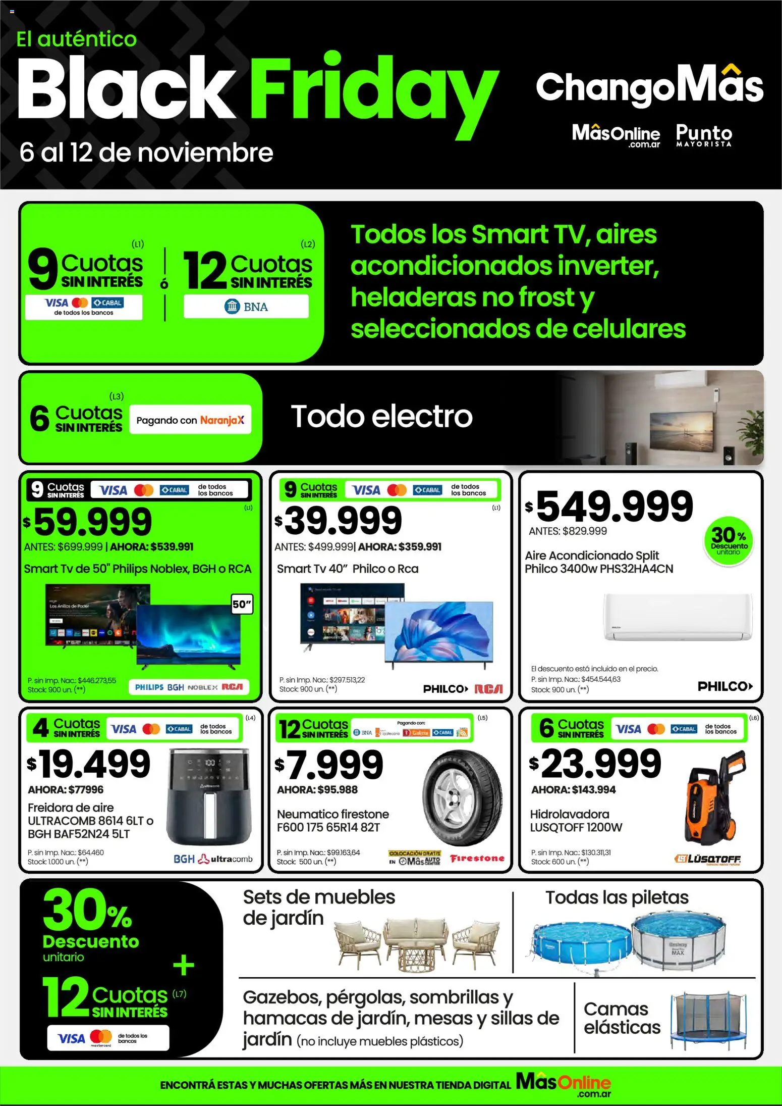 Punto Mayorista Black Friday │ válido desde el 06.11.2025 | Página: 1 | Productos: Aire acondicionado, Freidora, Freidora de aire, Hidrolavadora