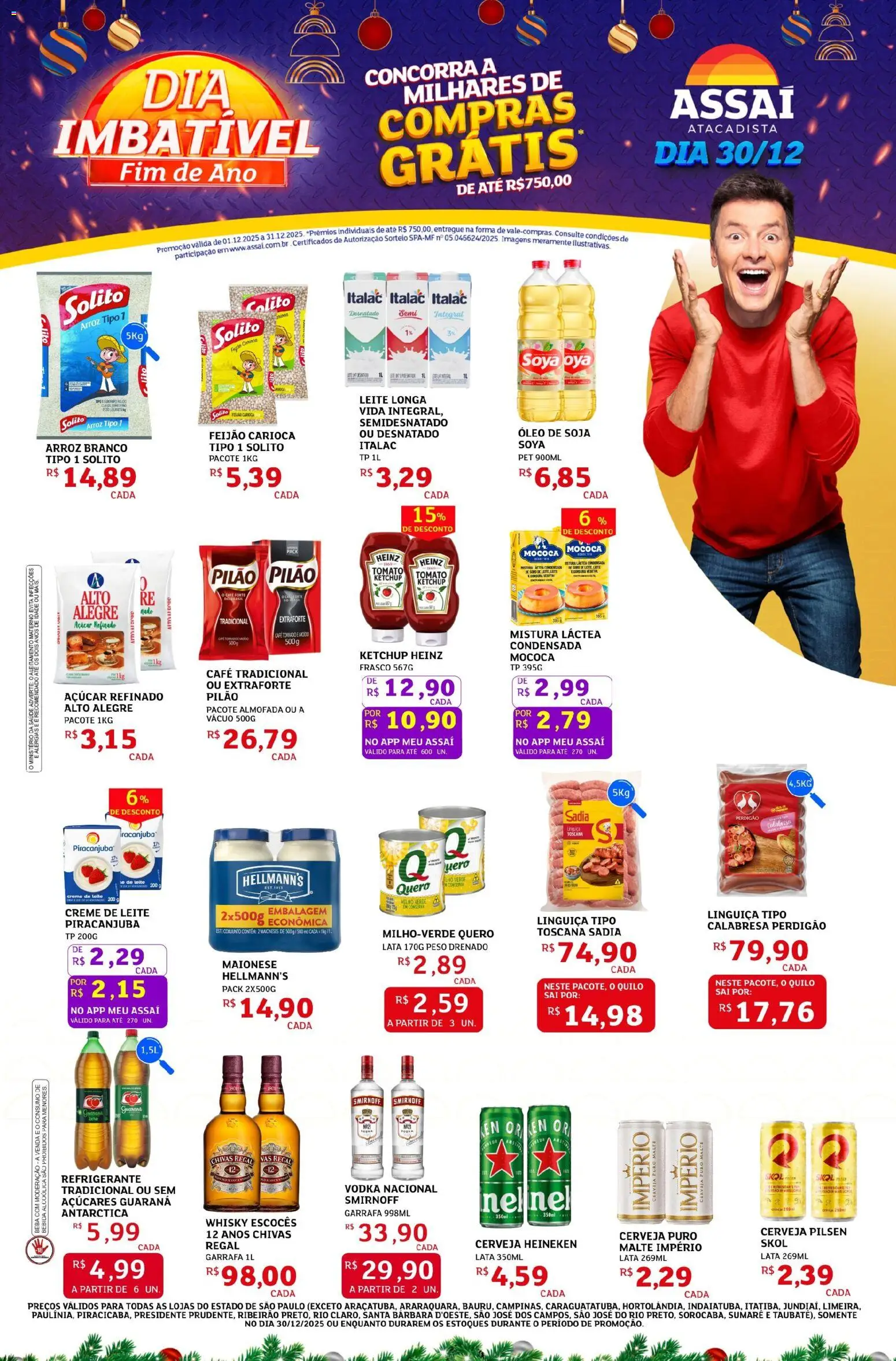 Assaí Atacadista Folheto - válido de 30.12.2025 | Página: 1 | Produtos: Whisky, Café, Cerveja, Ketchup