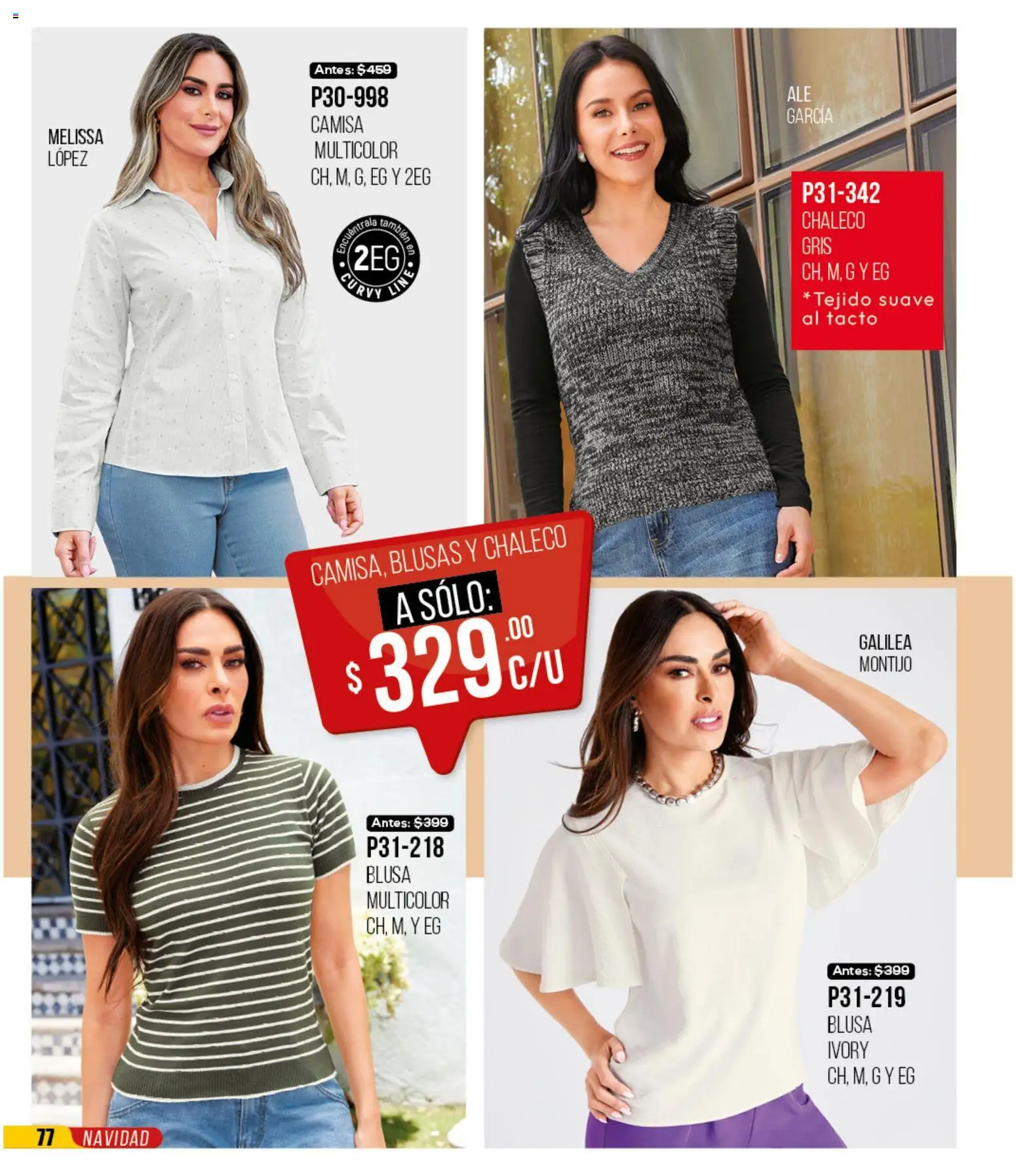Nuevas ofertas de Cklass válidas en toda la República Mexicana desde el 30.11.2025. ¡Encuentra las mejores ofertas en Cklass catálogo Rebajas Navideñas Ropa! | Página: 78 | Productos: Blusa, Chaleco, Camisa