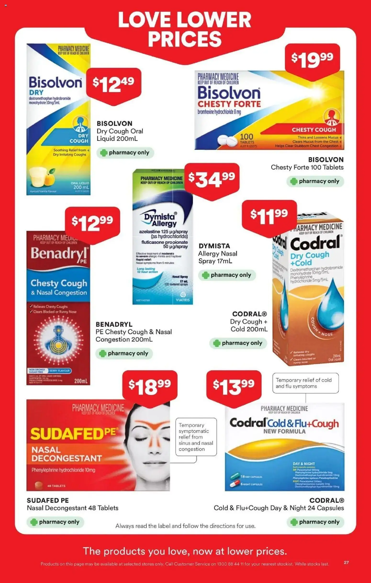 Priceline Pharmacy catalogue - valid from 23.04.2026 | Page: 27 | Products: Sugar, Runny nose, Sinus, Tablets