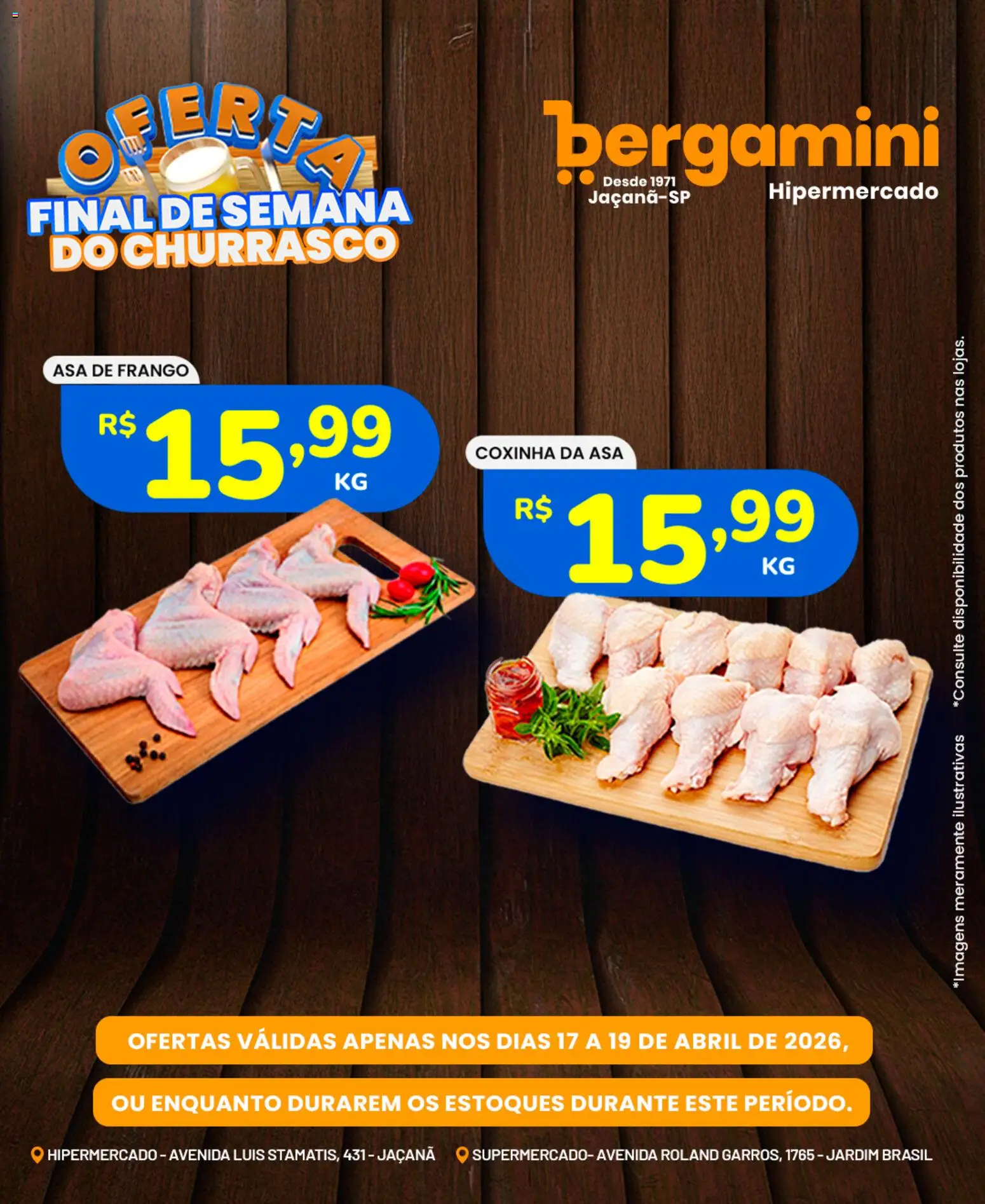 Supermercado Bergamini Folheto - válido de 17.04.2026 | Página: 4 | Produtos: Asa de frango, Frango