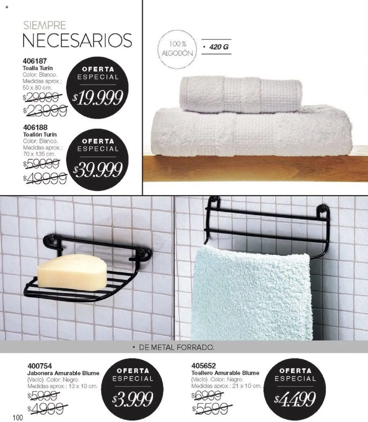 Violetta catálogo │ válido desde el 07.08.2025 | Página: 100 | Productos: Toalla, Algodón, Jabonera, Toallero