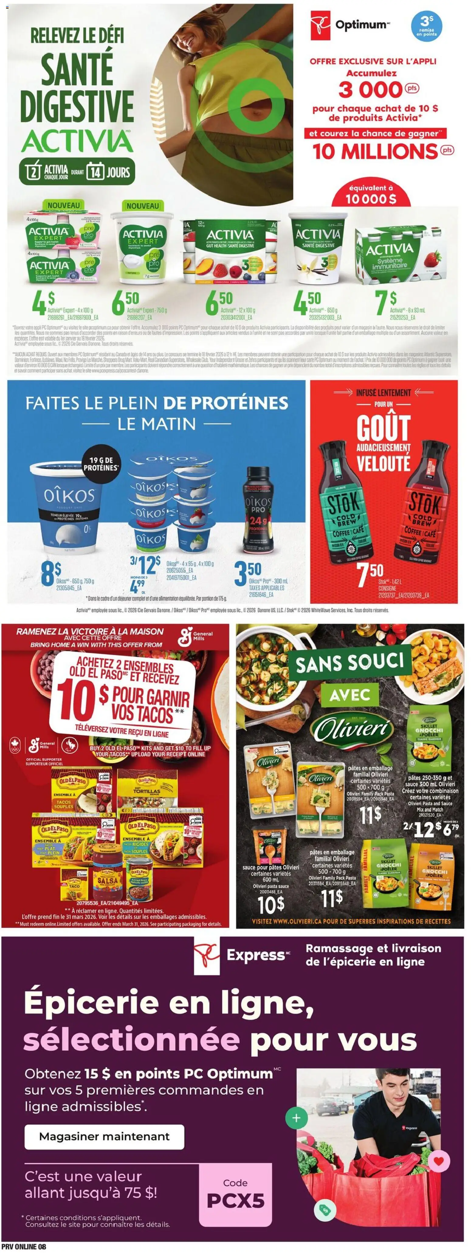 Provigo flyer valid from 19.02.2026 | Page: 9 | Products: Pasta, PC, Coffee