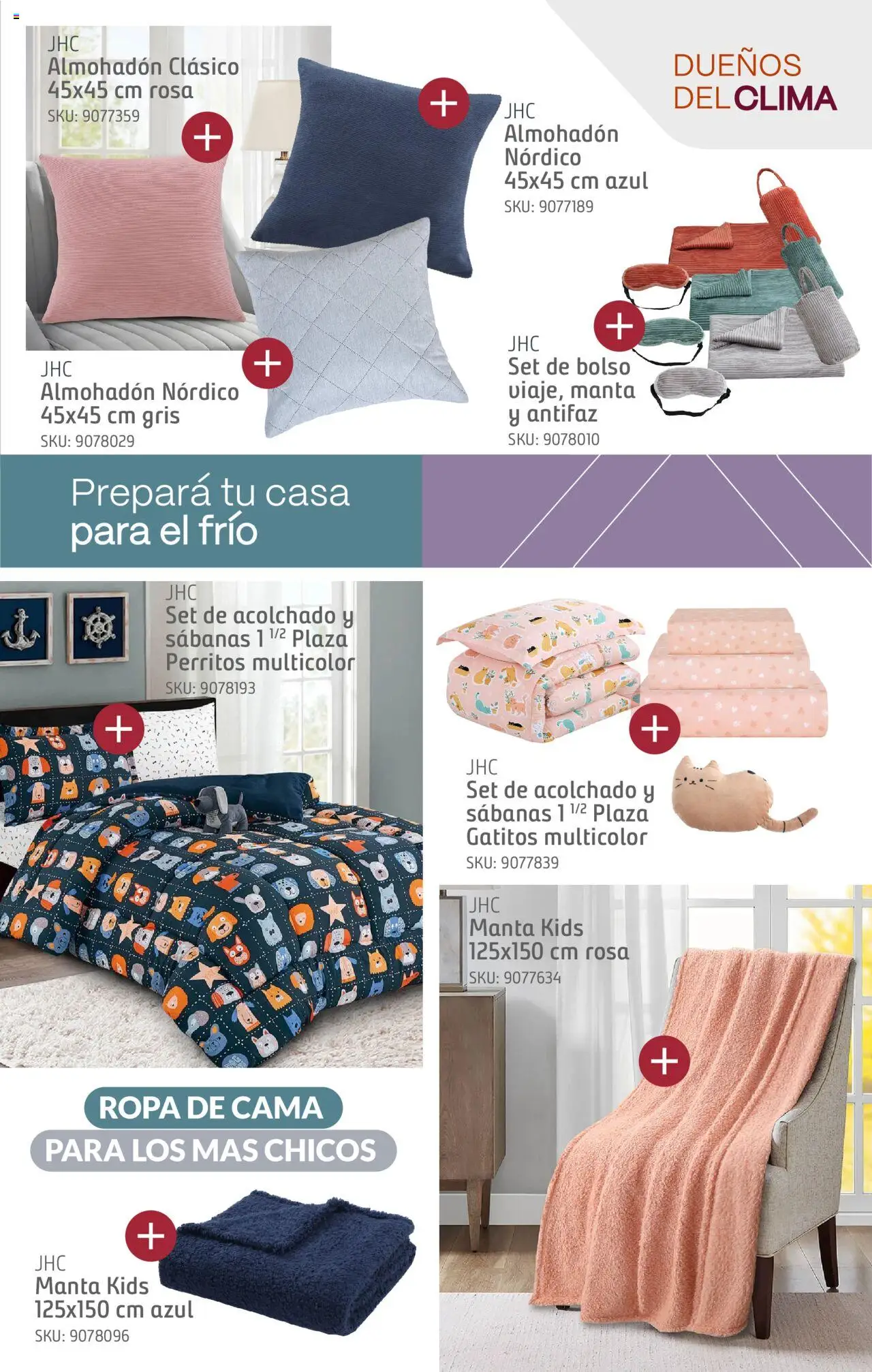 Sodimac Dueños del clima │ válido desde el 12.06.2025 | Página: 25 | Productos: Antifaz, Almohadon, Acolchado, Cama