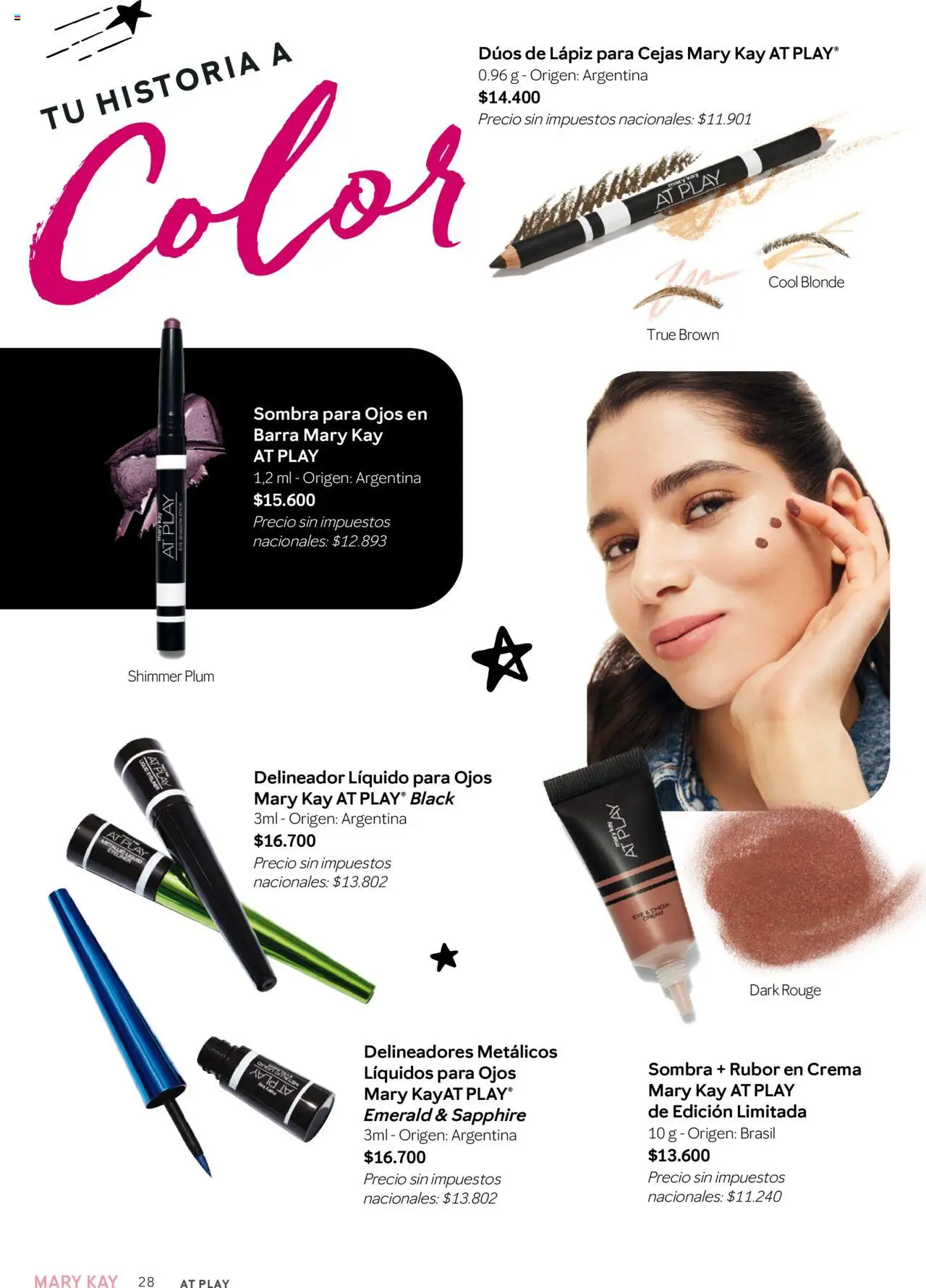 Mary Kay catálogo Invierno │ válido desde el 01.07.2025 | Página: 28 | Productos: Rubor, Sombra, Delineador, Crema
