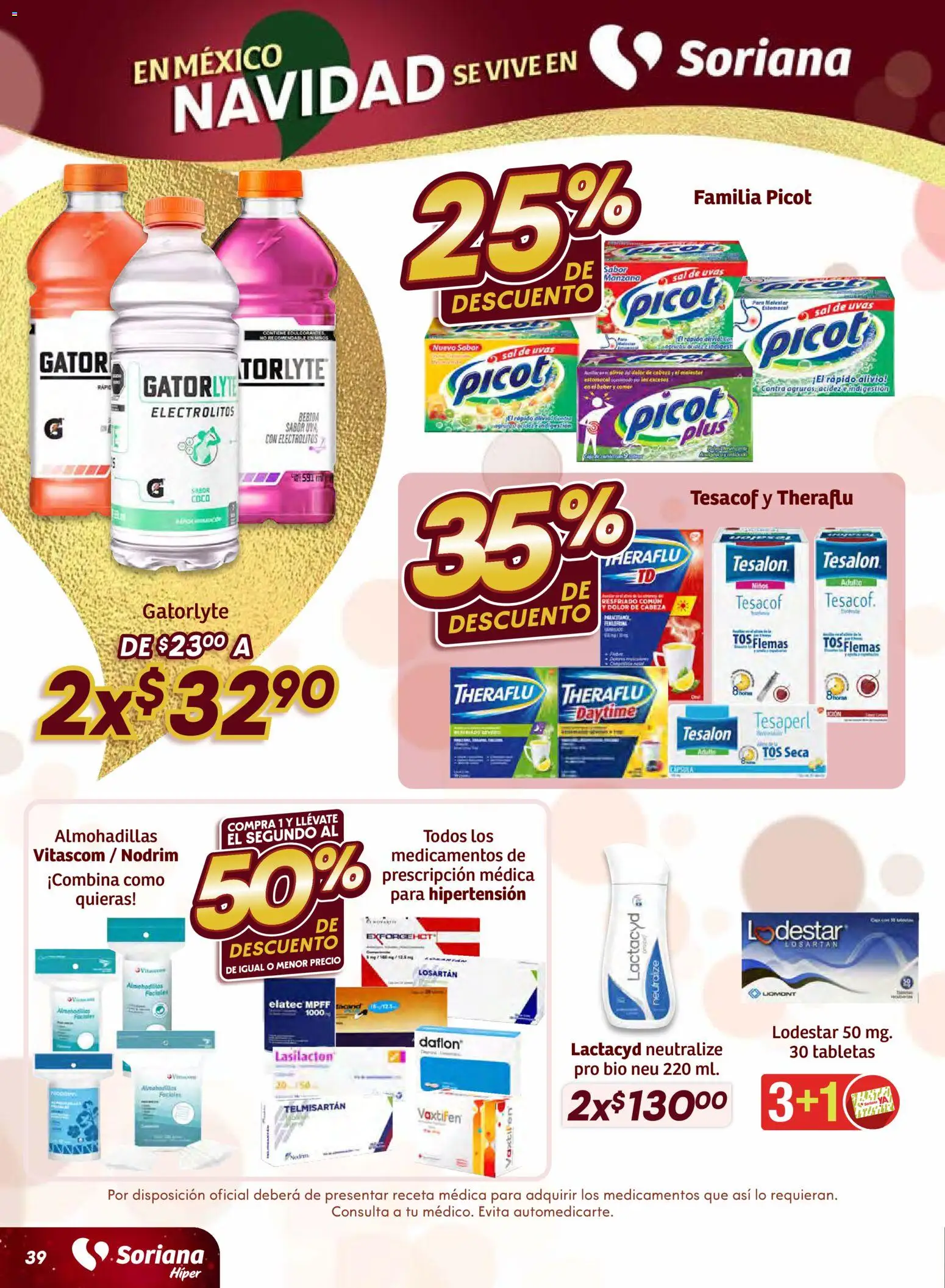 Nuevas ofertas de Soriana válidas en toda la República Mexicana desde el 11.12.2025. ¡Encuentra las mejores ofertas en Soriana - Preciazazaso Híper: Edo Mex, Gro, Hgo, Mor, Pue, Qto, Tlax, Ver! | Página: 39 | Productos: Sal, Manzana, Uva