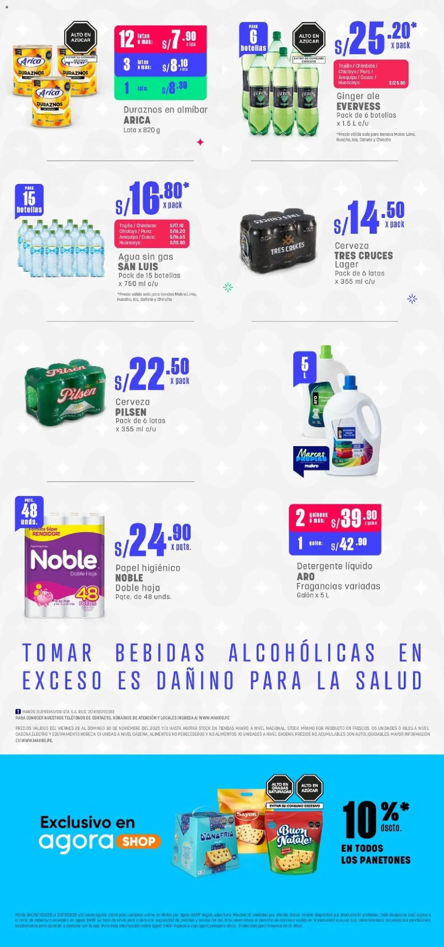 Catálogo Makro válido desde 28.11.2025 | Página: 2 | Productos: Detergente, Cerveza
