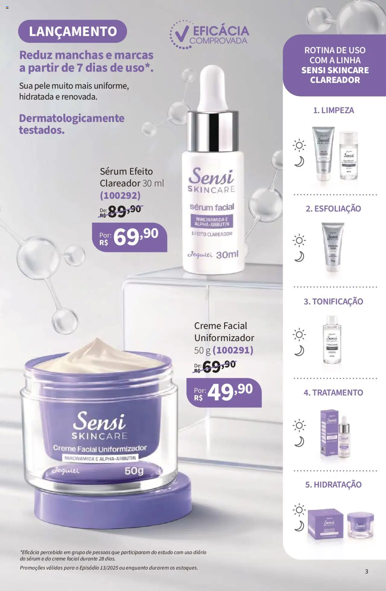 Jequiti Folheto - válido de 19.09.2025 | Página: 3 | Produtos: Sérum, Creme