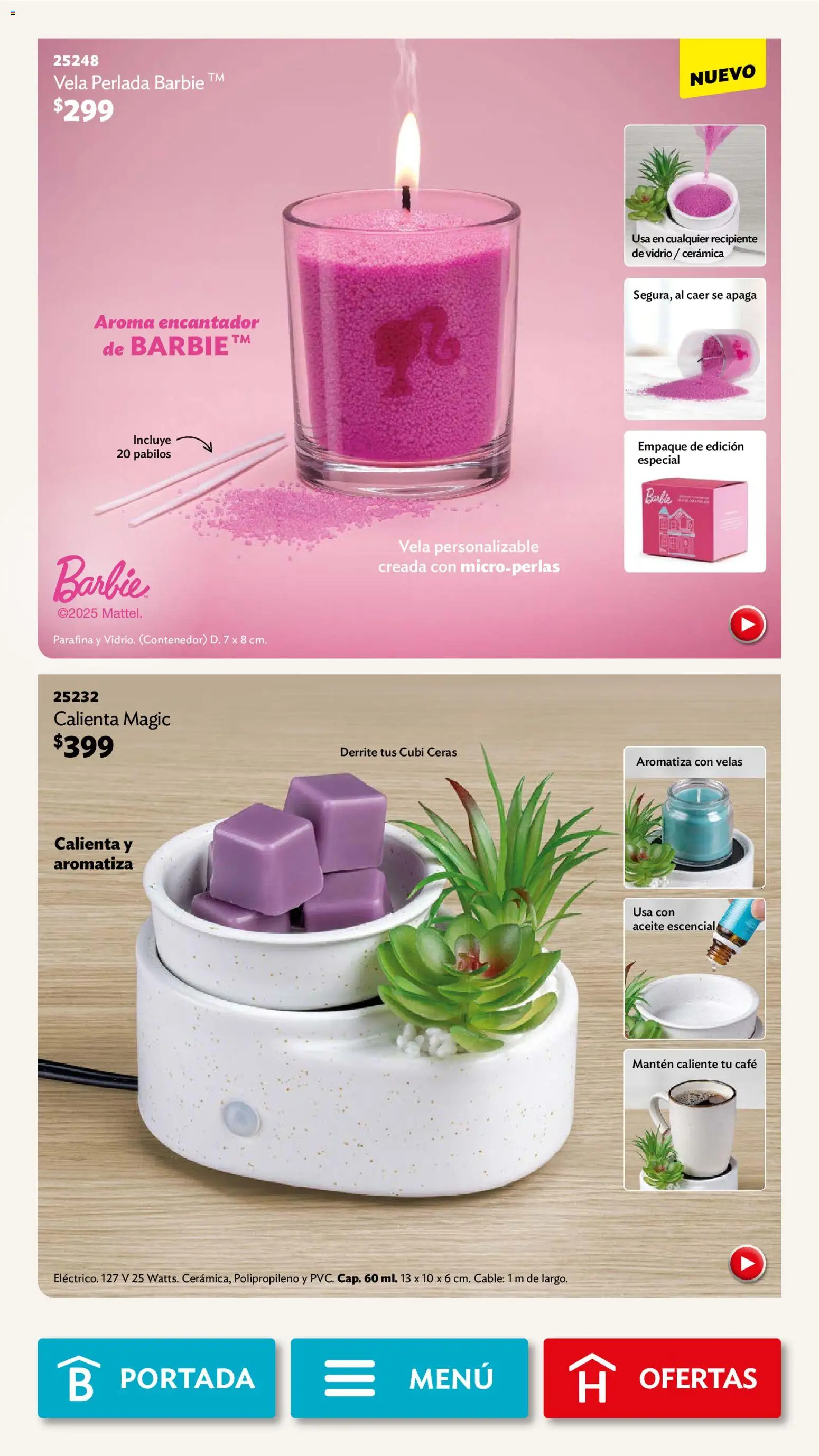 Nuevas ofertas de Betterware válidas en toda la República Mexicana desde el 01.12.2025. ¡Encuentra las mejores ofertas en Betterware campaña 12 2025! | Página: 95 | Productos: Aceite, Café, Vela, Contenedor