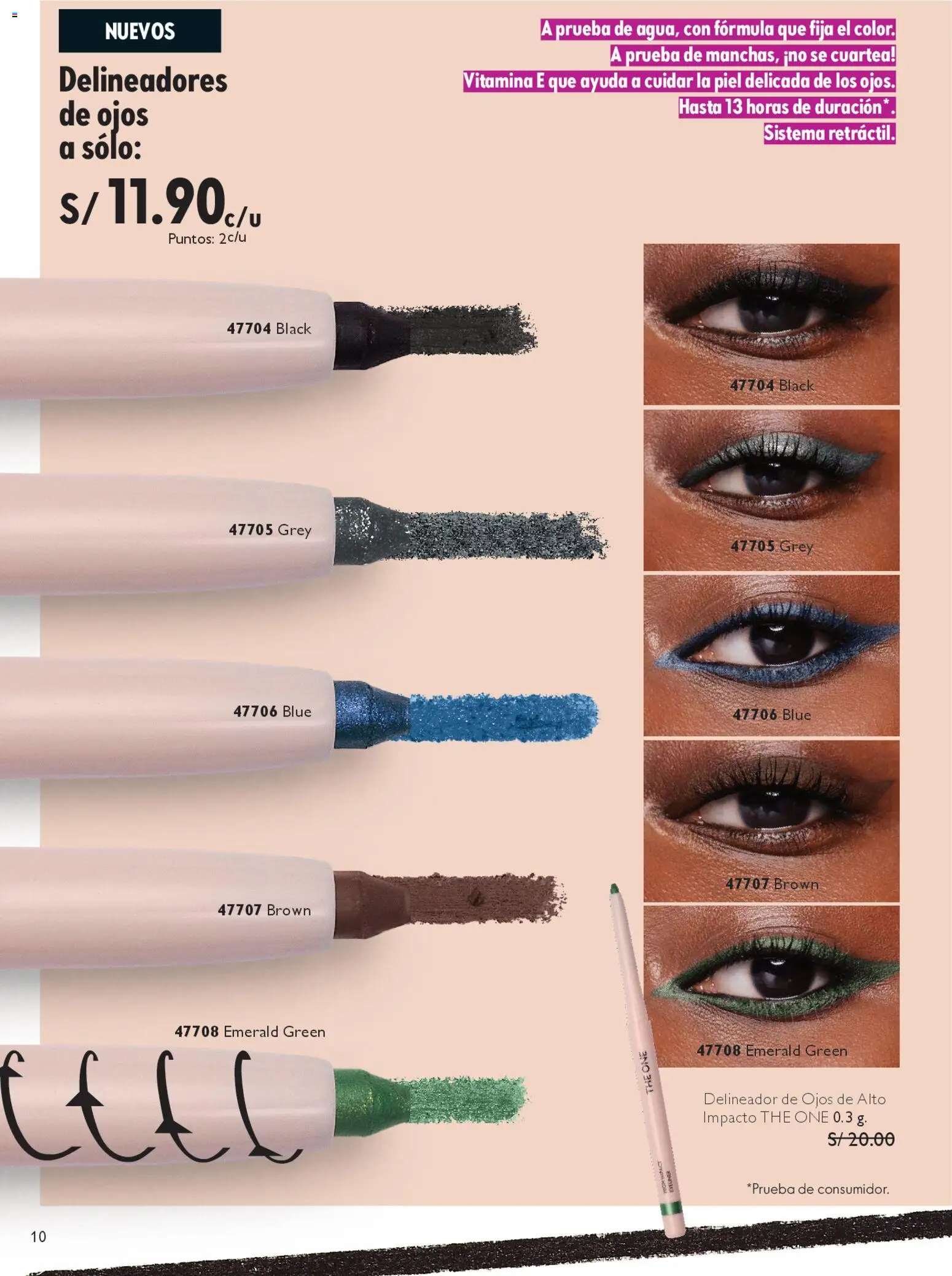 Catálogo Oriflame válido desde 27.12.2025 | Página: 10 | Productos: Delineador de ojos, Delineador