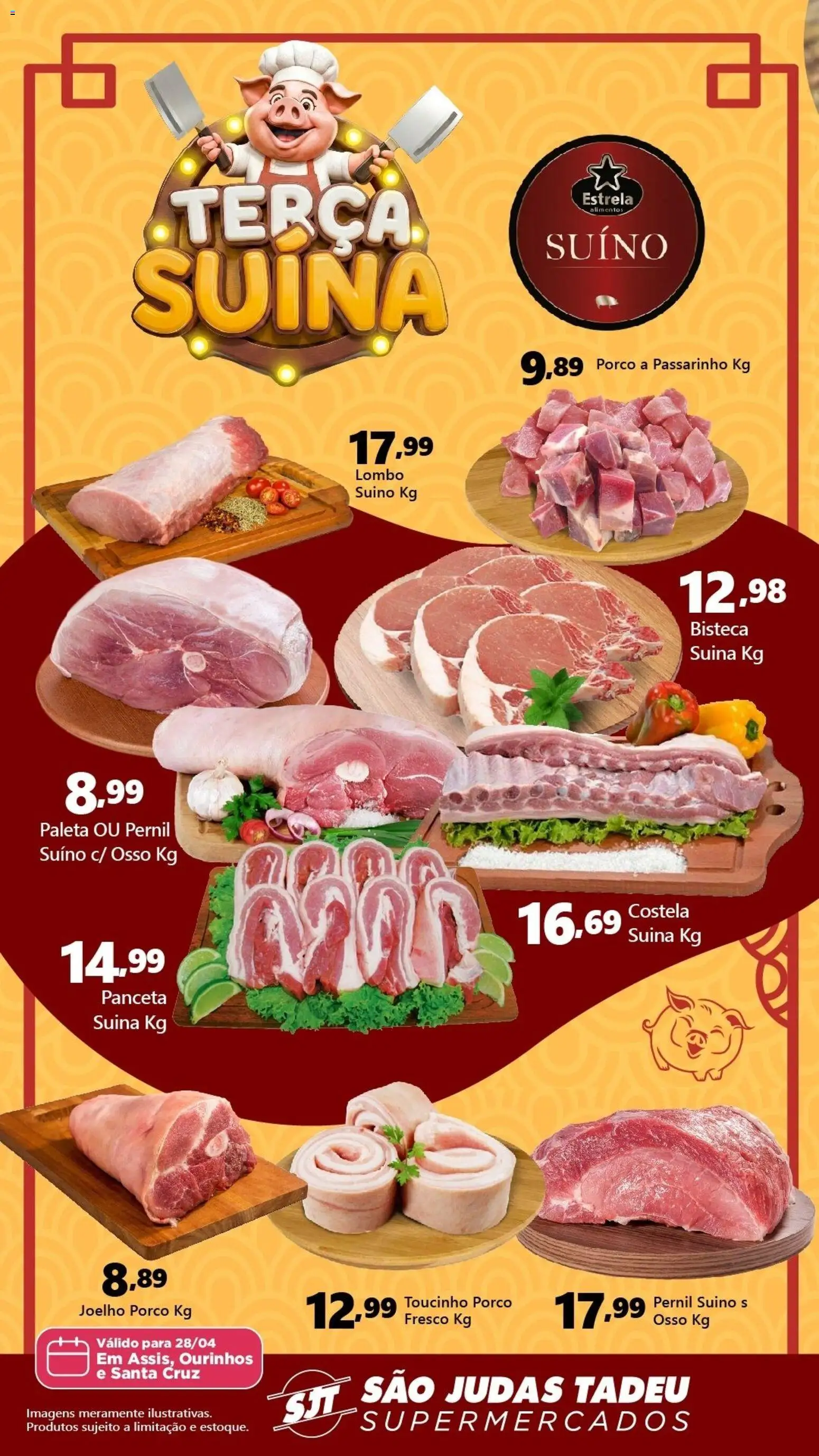 São Judas Tadeu Folheto - válido de 28.04.2026 | Página: 1 | Produtos: Lombo, Pernil