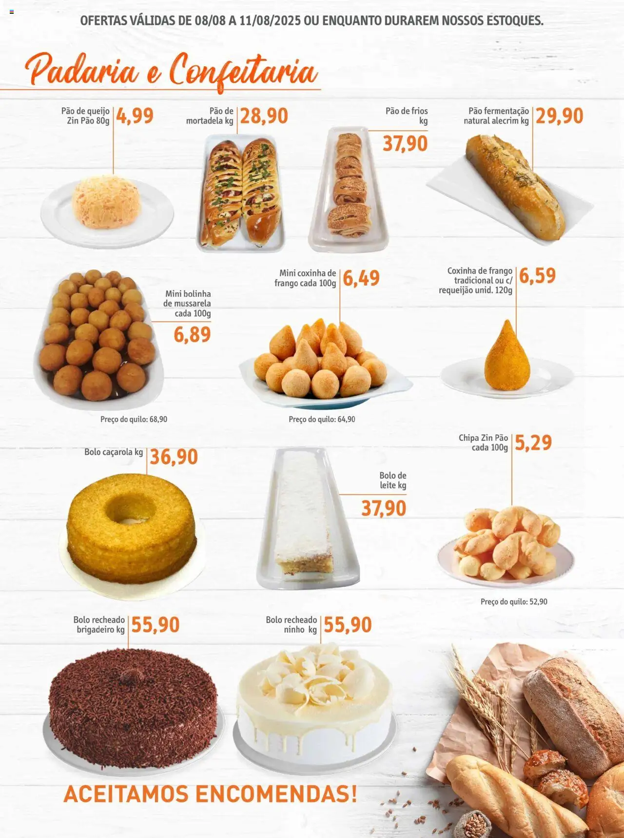 Sonda Folheto - válido de 08.08.2025 | Página: 10 | Produtos: Leite, Pão, Frango, Requeijão