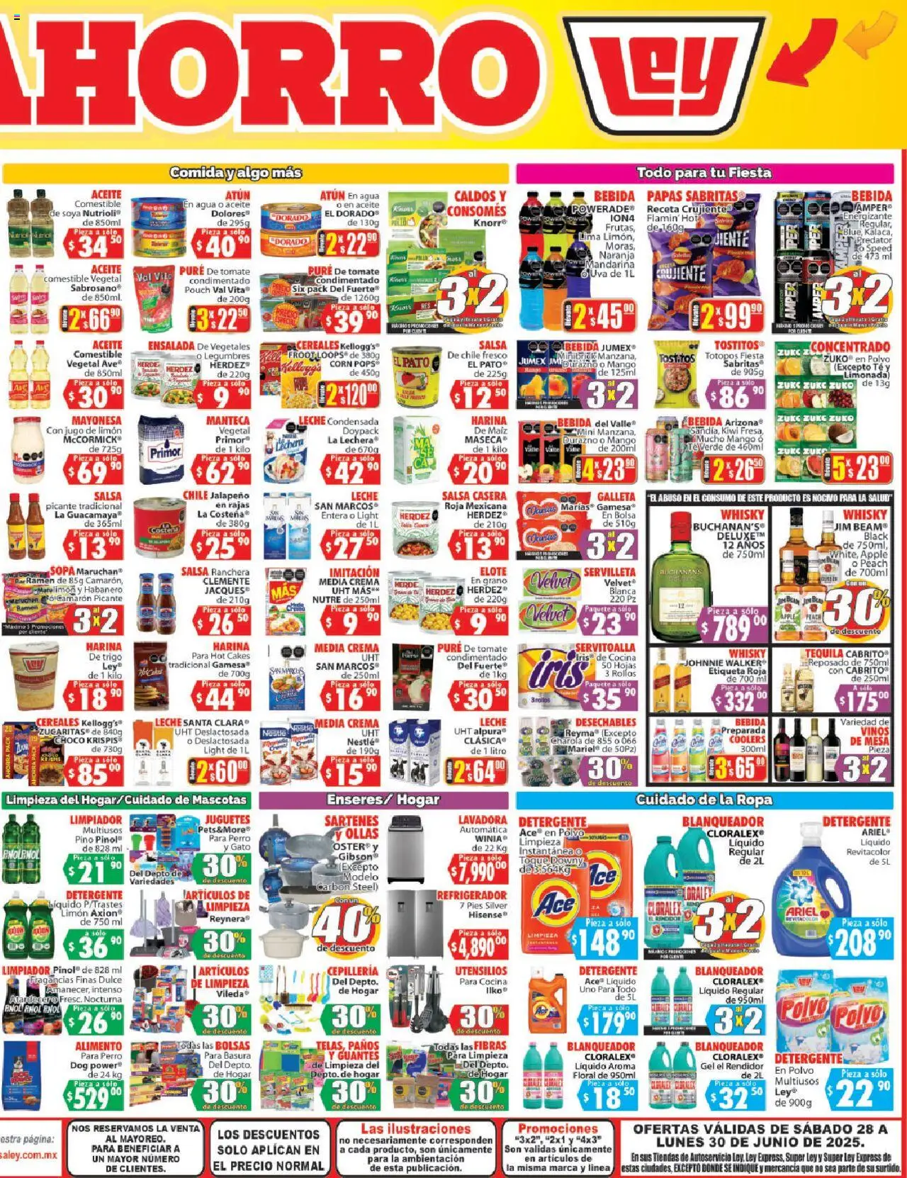 Nuevas ofertas de Casa Ley válidas en toda la República Mexicana desde el 28.06.2025. ¡Encuentra las mejores ofertas en Casa Ley folleto! | Página: 4 | Productos: Agua, Kiwi, Tequila, Whisky