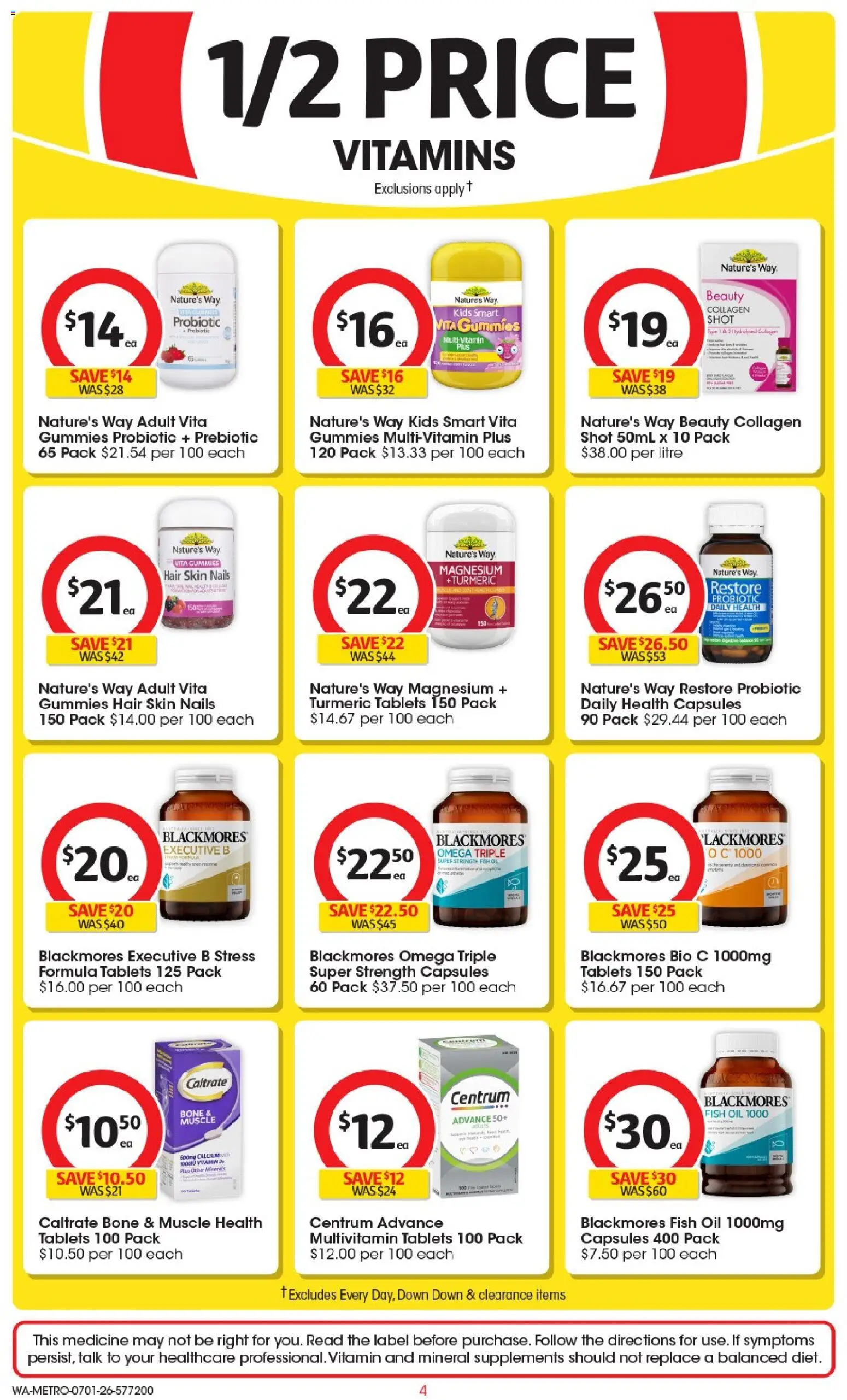 Coles catalogue - valid from 07.01.2026 | Page: 4 | Products: Fish, Fish oil, Collagen, Tablets