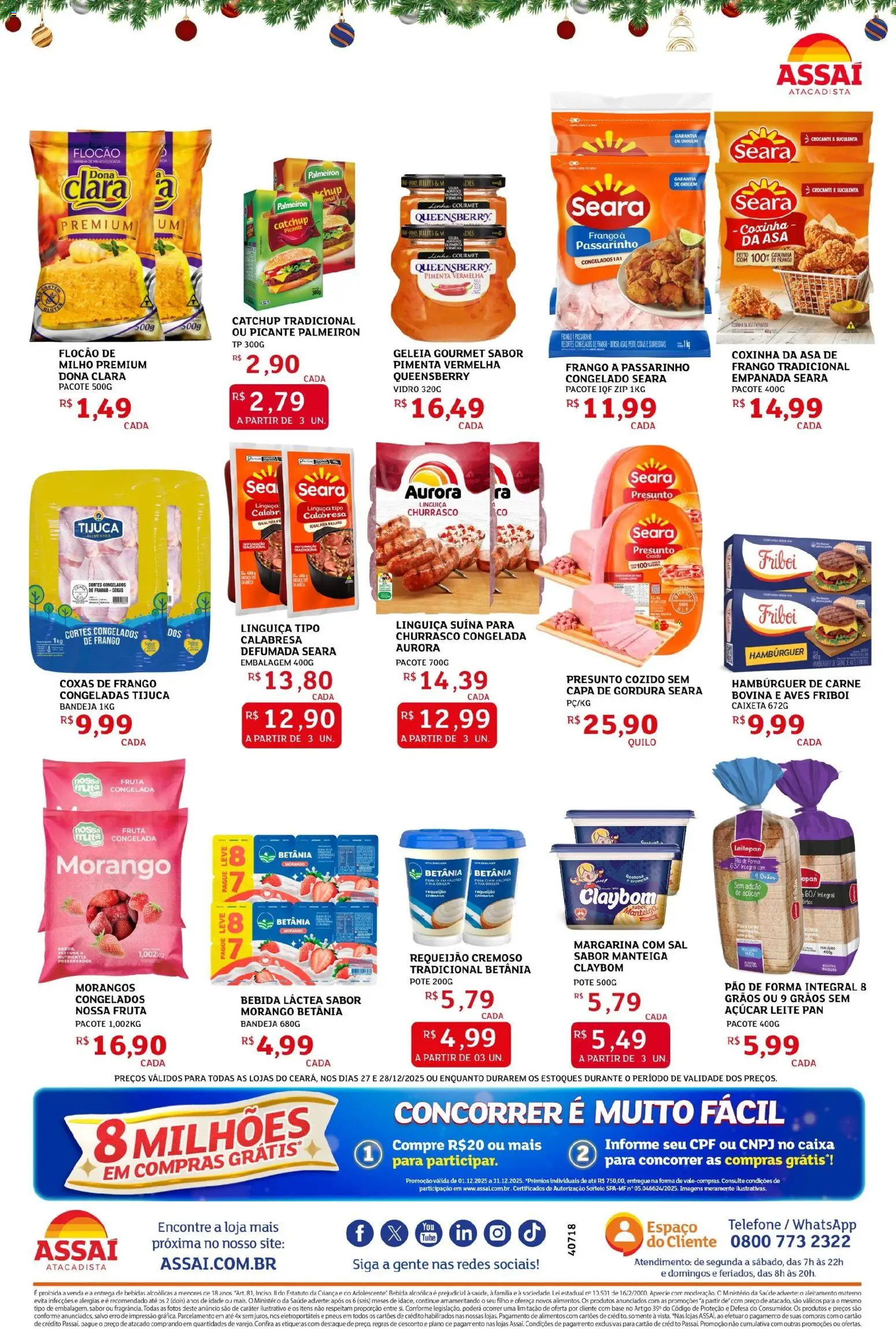 Assaí Atacadista Folheto - válido de 27.12.2025 | Página: 2 | Produtos: Caixa, Pão, Sal, Requeijão