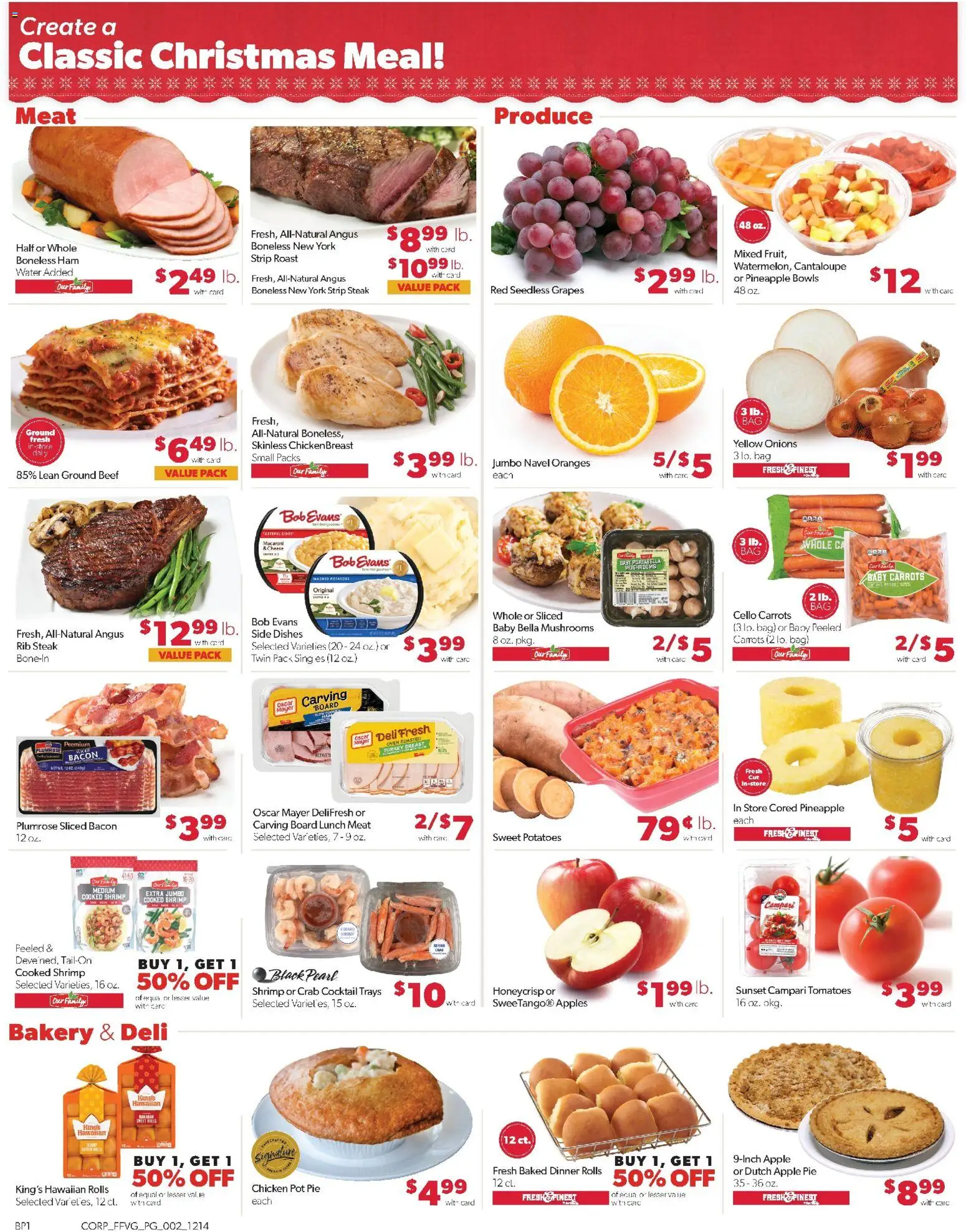 Family Fare Weekly Ad - MI - valid from 14.12.2025 | Page: 3 | Products: Mushrooms, Apples, Oranges, Apple Pie