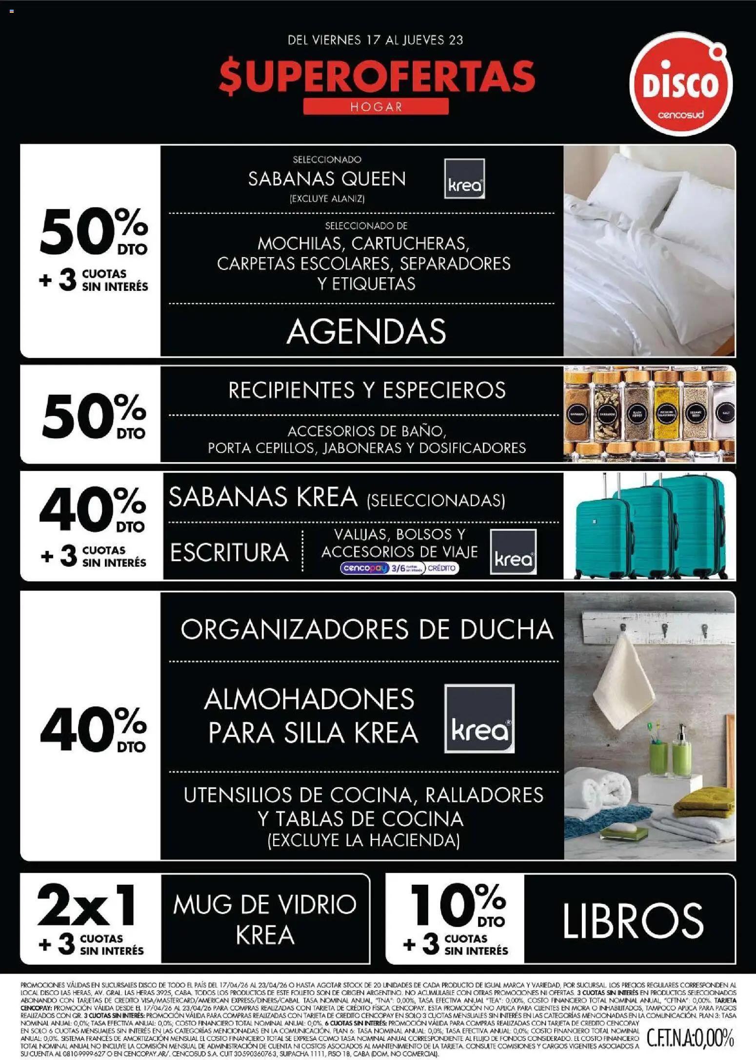 Disco - Ofertas | Electro, T. Libre y más │ válido desde el 16.04.2026 | Página: 2 | Productos: Disco, Cocina, Sabanas, Ducha