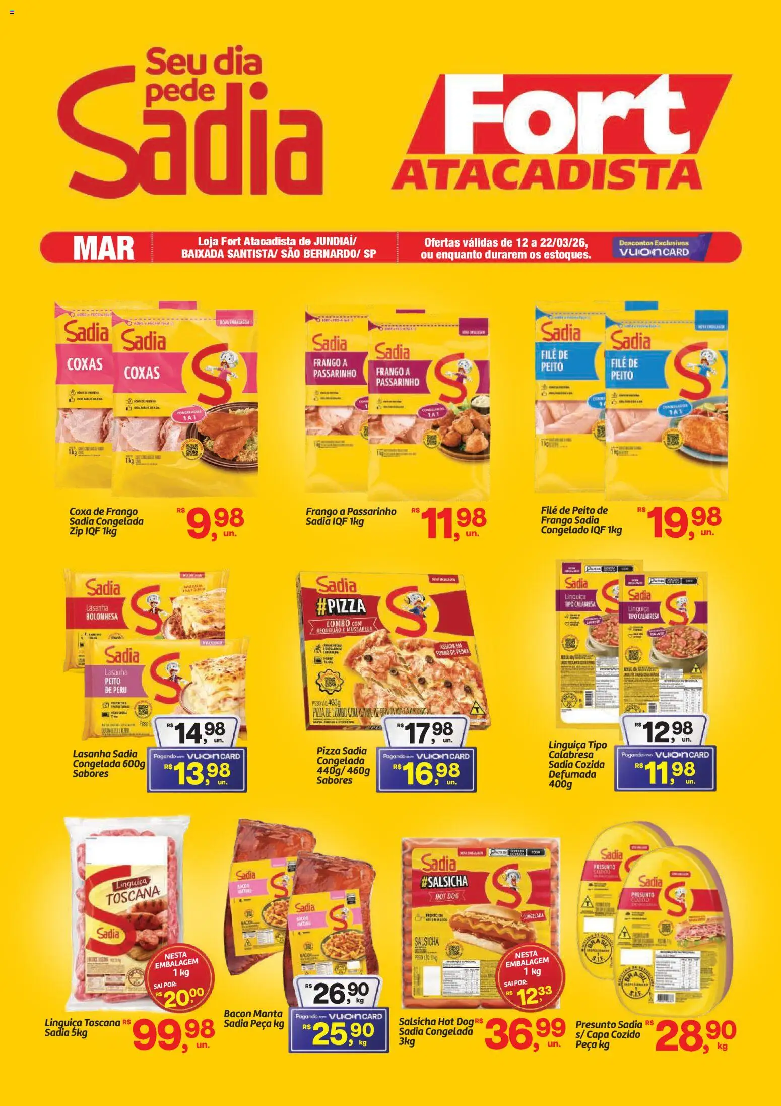 Fort Atacadista Folheto - válido de 12.03.2026 | Página: 1 | Produtos: Forno, Coxa de frango, Lombo, Lasanha