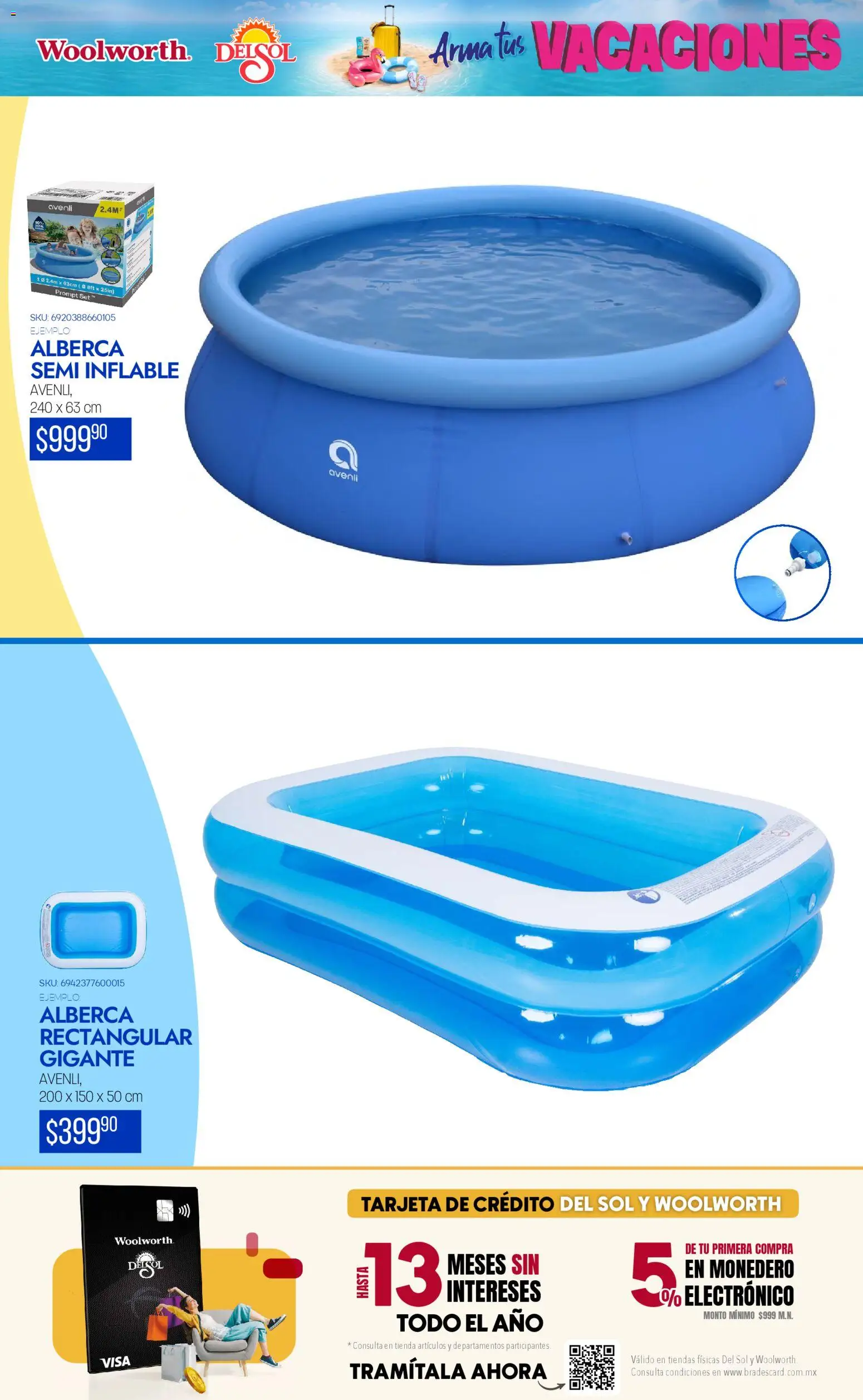 Nuevas ofertas de Del Sol y Woolworth catálogo Arma tus Vacaciones  válidas en toda la República Mexicana desde el 19.03.2026. ¡Encuentra las mejores ofertas en Del Sol y Woolworth catálogo Arma tus Vacaciones ! | Página: 4 | Productos: Monedero