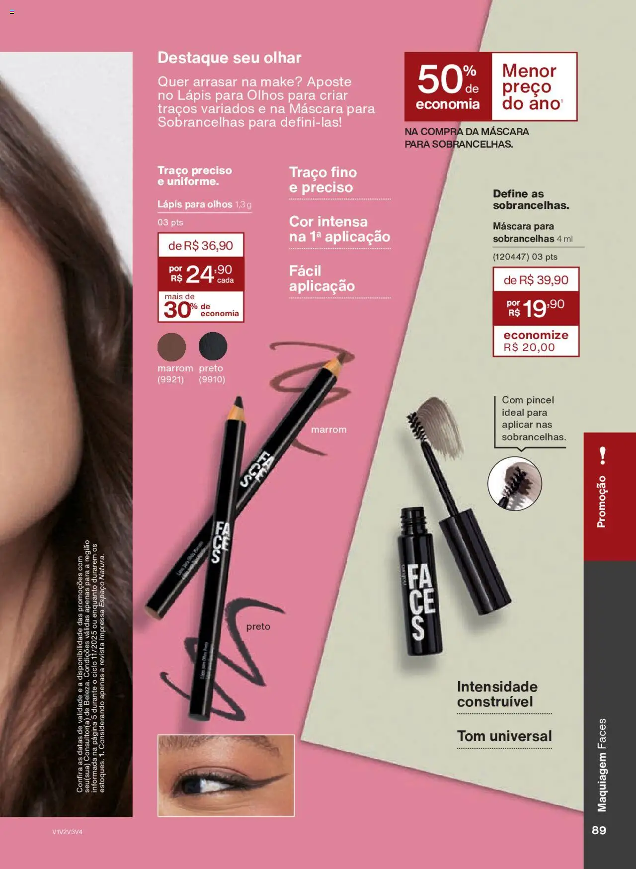 Natura Folheto - válido de 15.06.2025 | Página: 89 | Produtos: Maquiagem, Pincel, Lápis, Revista