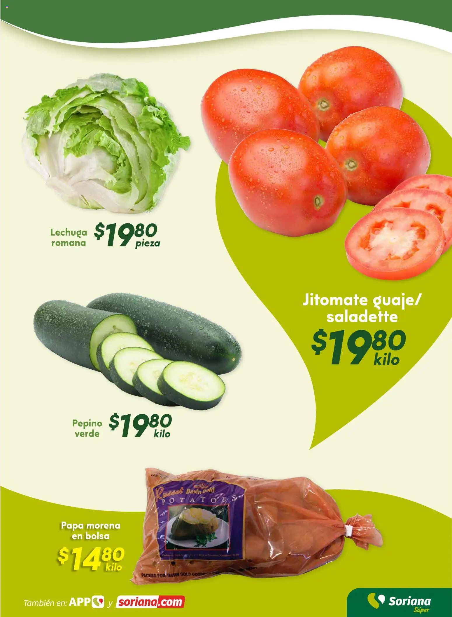 Nuevas ofertas de Soriana válidas en toda la República Mexicana desde el 14.11.2025. ¡Encuentra las mejores ofertas en Soriana - Ahorratón Súper: Saltillo y Torreón! | Página: 7 | Productos: Papa, Bolsa, Lechuga