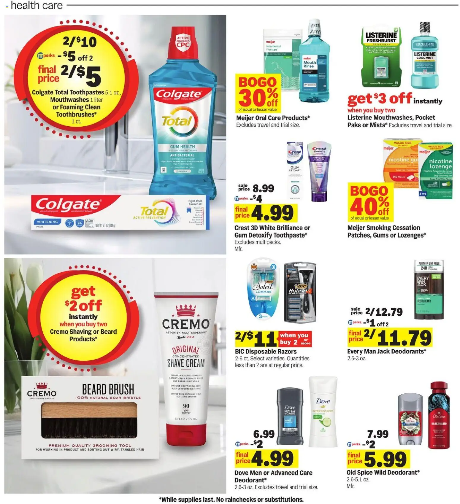 Meijer Weekly Ad - valid from 21.01.2026 | Page: 24 | Products: Brush, Deodorant, Mouth Rinse, Cream