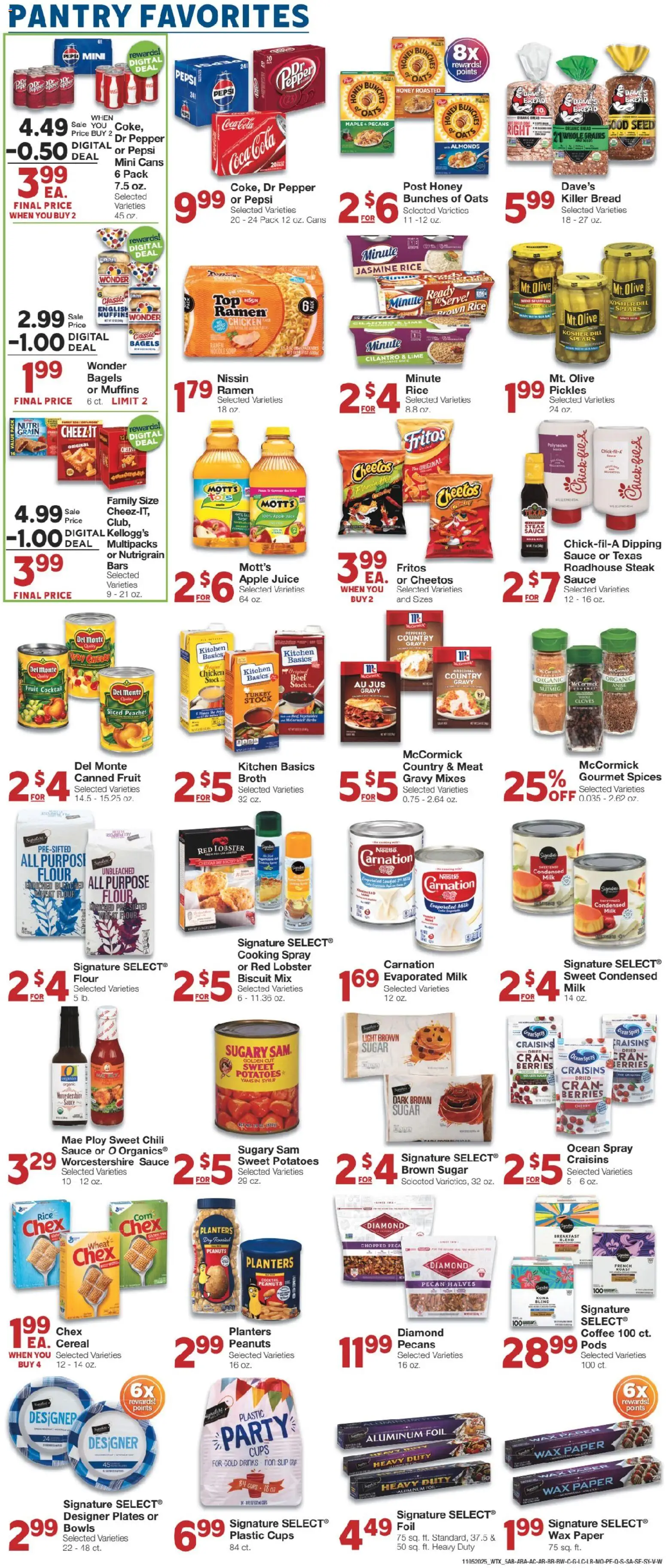 United Supermarkets Weekly Ad - valid from 04.11.2025 | Page: 5 | Products: Berries, Coffee, Sugar, Dill