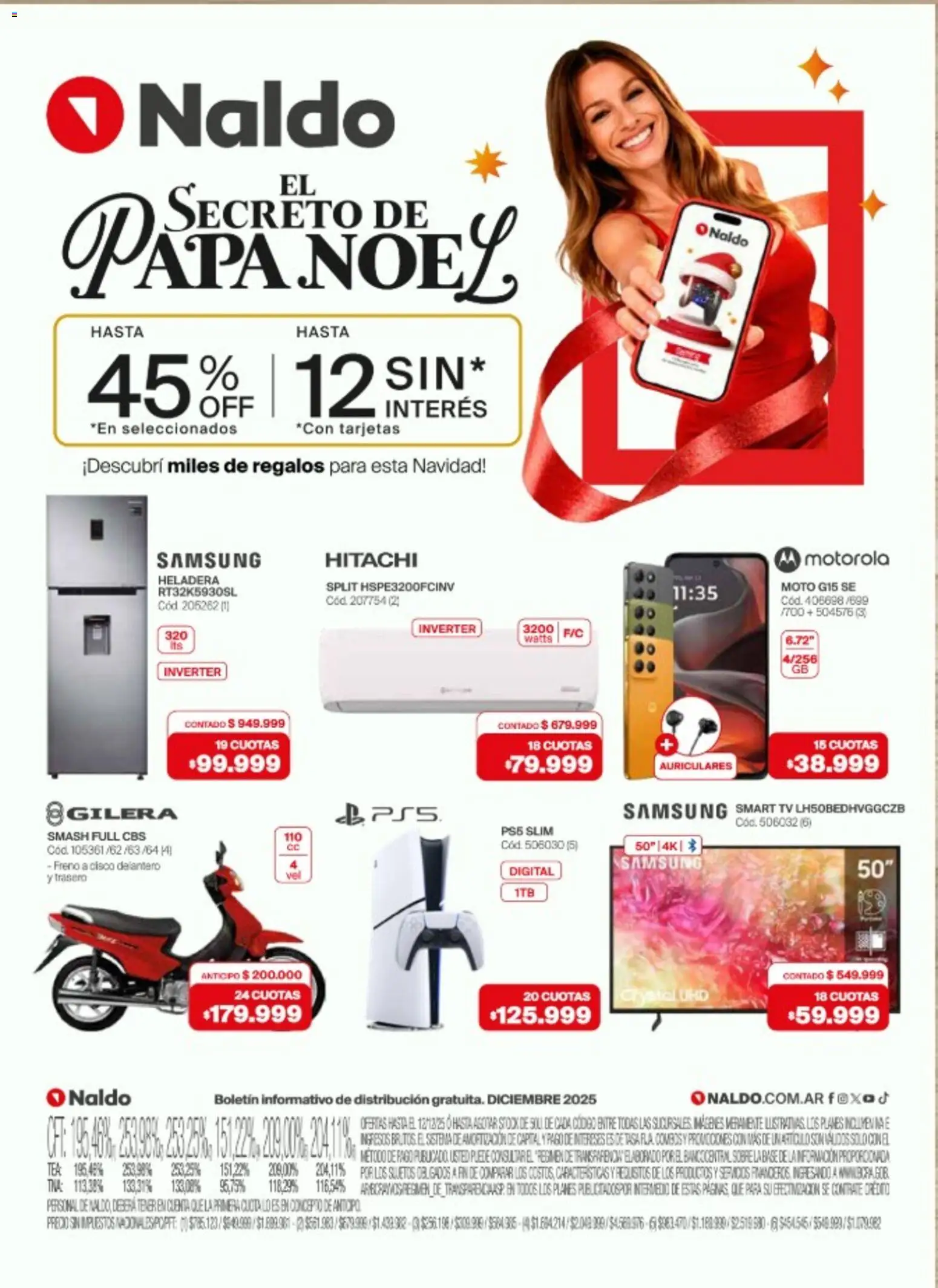 Naldo catálogo │ válido desde el 03.12.2025 | Página: 1 | Productos: Auriculares, Sobre, Papa, Heladera