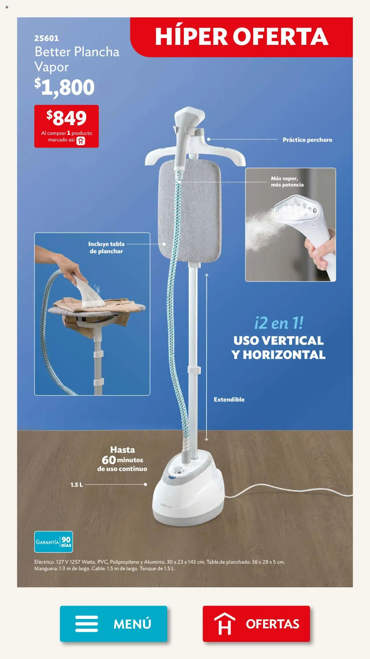 Nuevas ofertas de Betterware válidas en toda la República Mexicana desde el 01.09.2025. ¡Encuentra las mejores ofertas en Betterware - Campaña 9 2025! | Página: 2 | Productos: Manguera, Cable, Plancha, Perchero