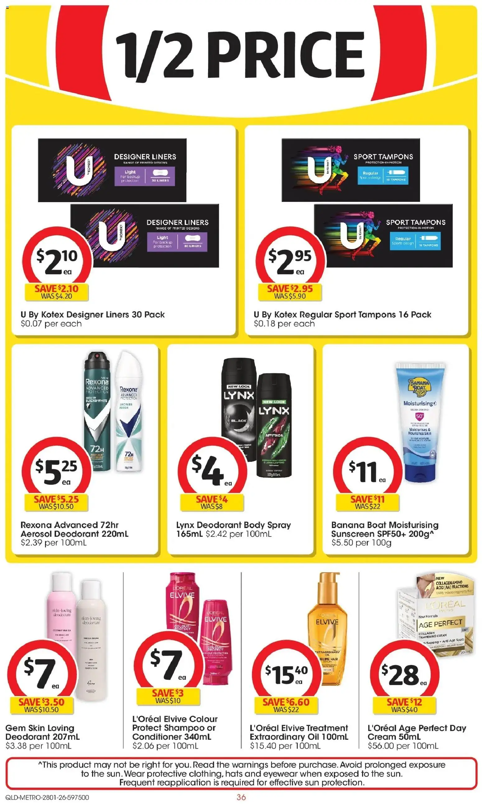 Coles catalogue - valid from 28.01.2026 | Page: 36 | Products: Light, Shampoo, Treatment, Tampons