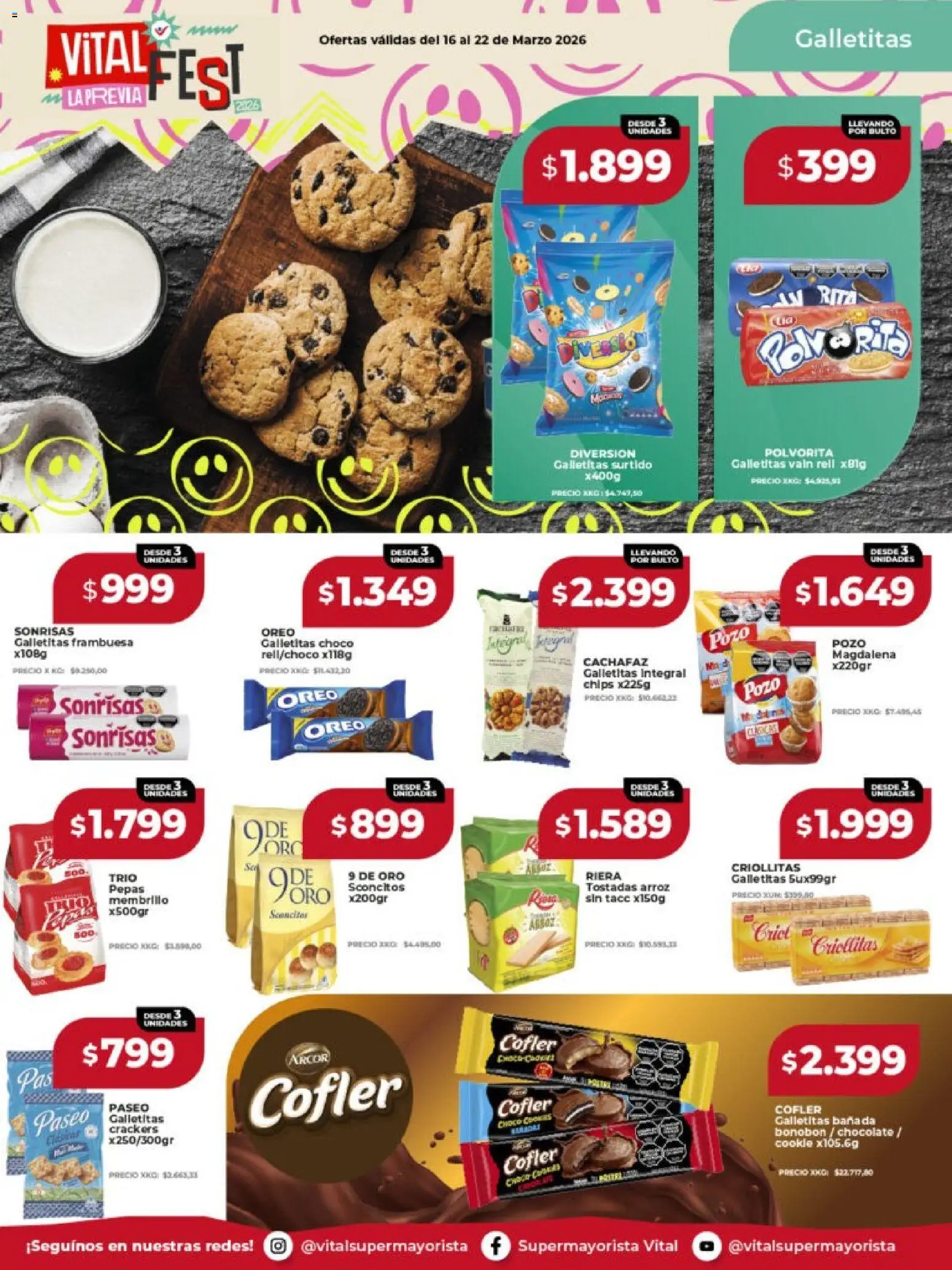 Vital - Ofertas - Posadas │ válido desde el 16.03.2026 | Página: 14 | Productos: Galletitas, Magdalena, Chocolate, Arroz
