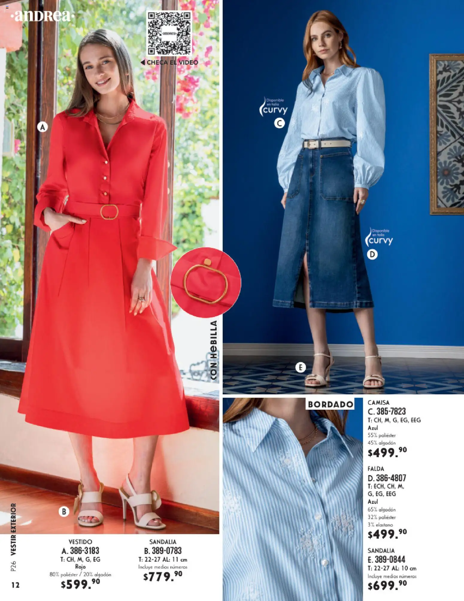 Nuevas ofertas de Andrea válidas en toda la República Mexicana desde el 25.01.2026. ¡Encuentra las mejores ofertas en Andrea catálogo Vestir! | Página: 12 | Productos: Camisa, Algodón, Vestido, Falda
