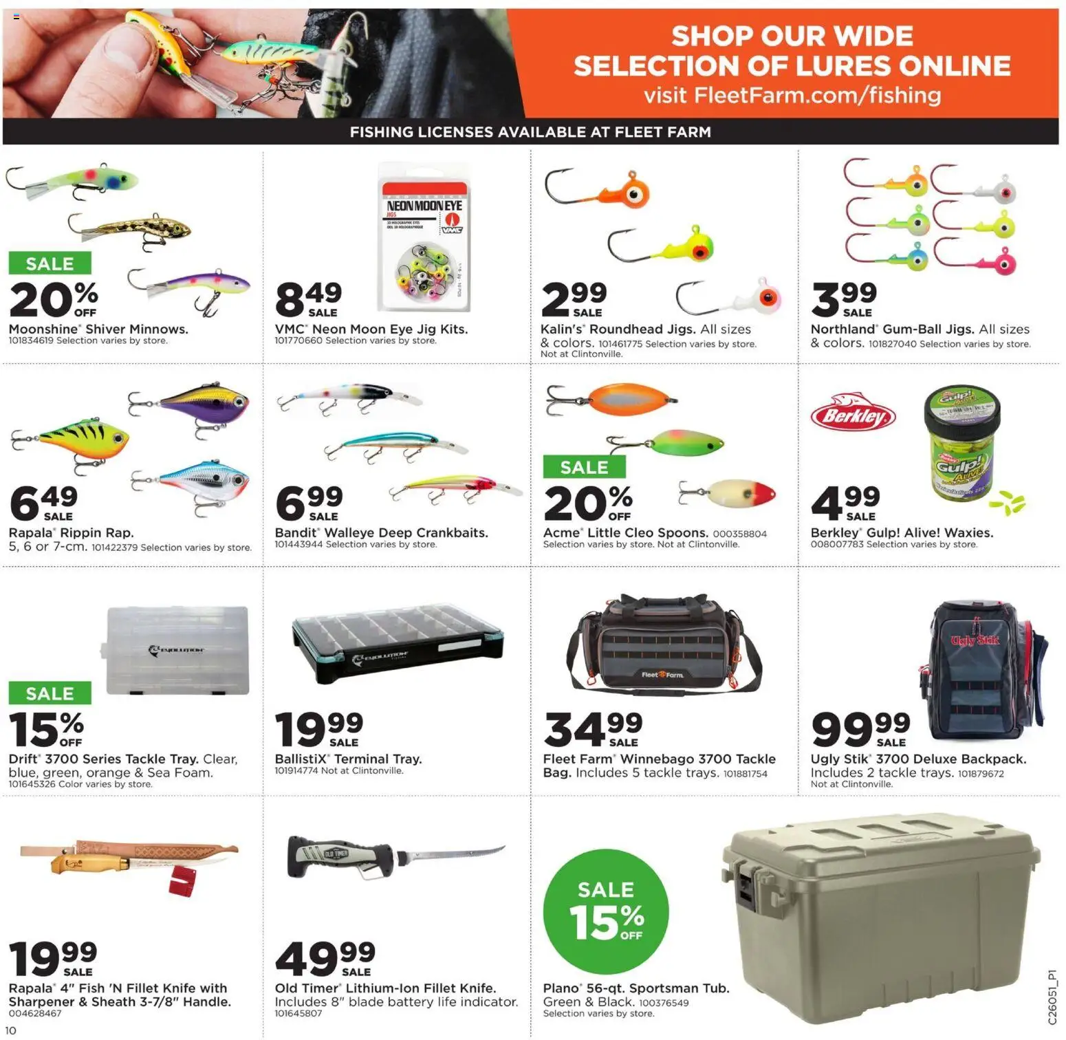 Mills Fleet Farm Weekly Ad - valid from 26.01.2026 | Page: 12 | Products: Battery, Fish