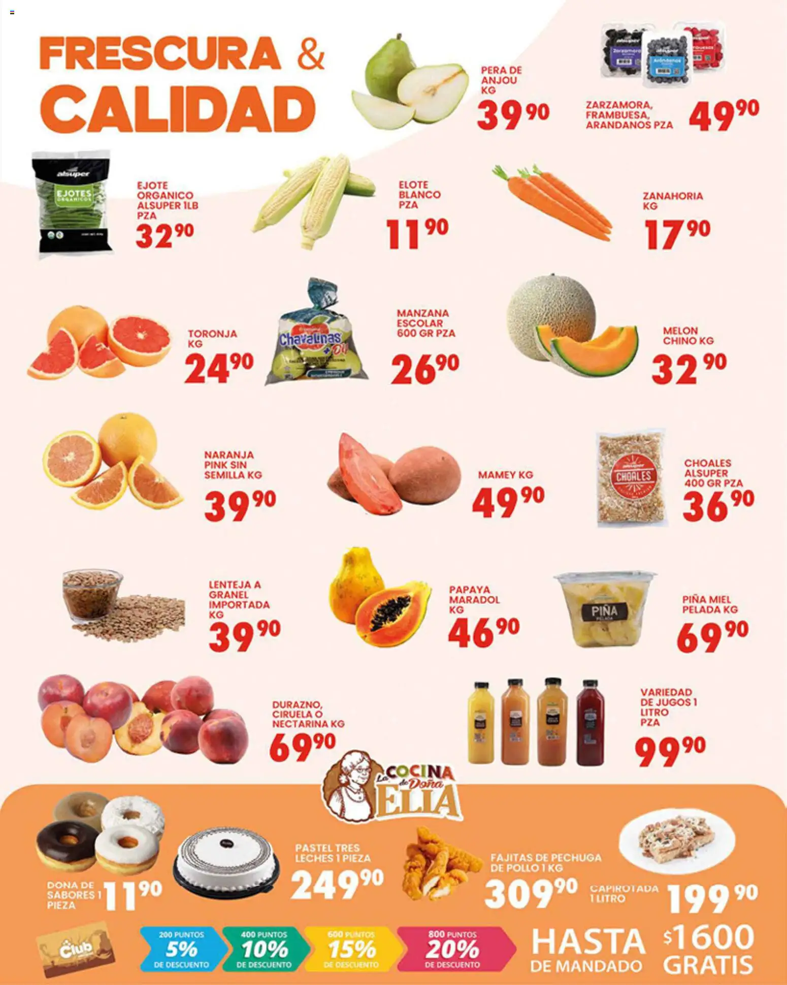 Nuevas ofertas de Alsuper válidas en toda la República Mexicana desde el 17.03.2026. ¡Encuentra las mejores ofertas en Alsuper folleto Laguna! | Página: 2 | Productos: Pollo, Toronja, Piña, Cocina