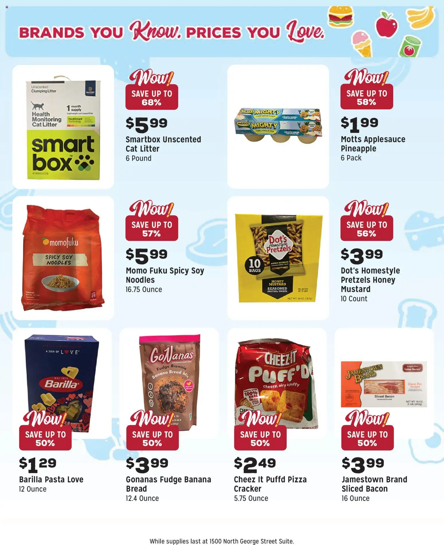 Grocery Outlet Weekly Ad - PA - valid from 18.02.2026 | Page: 10 | Products: Cat Litter, Bread, Noodles, Pineapple