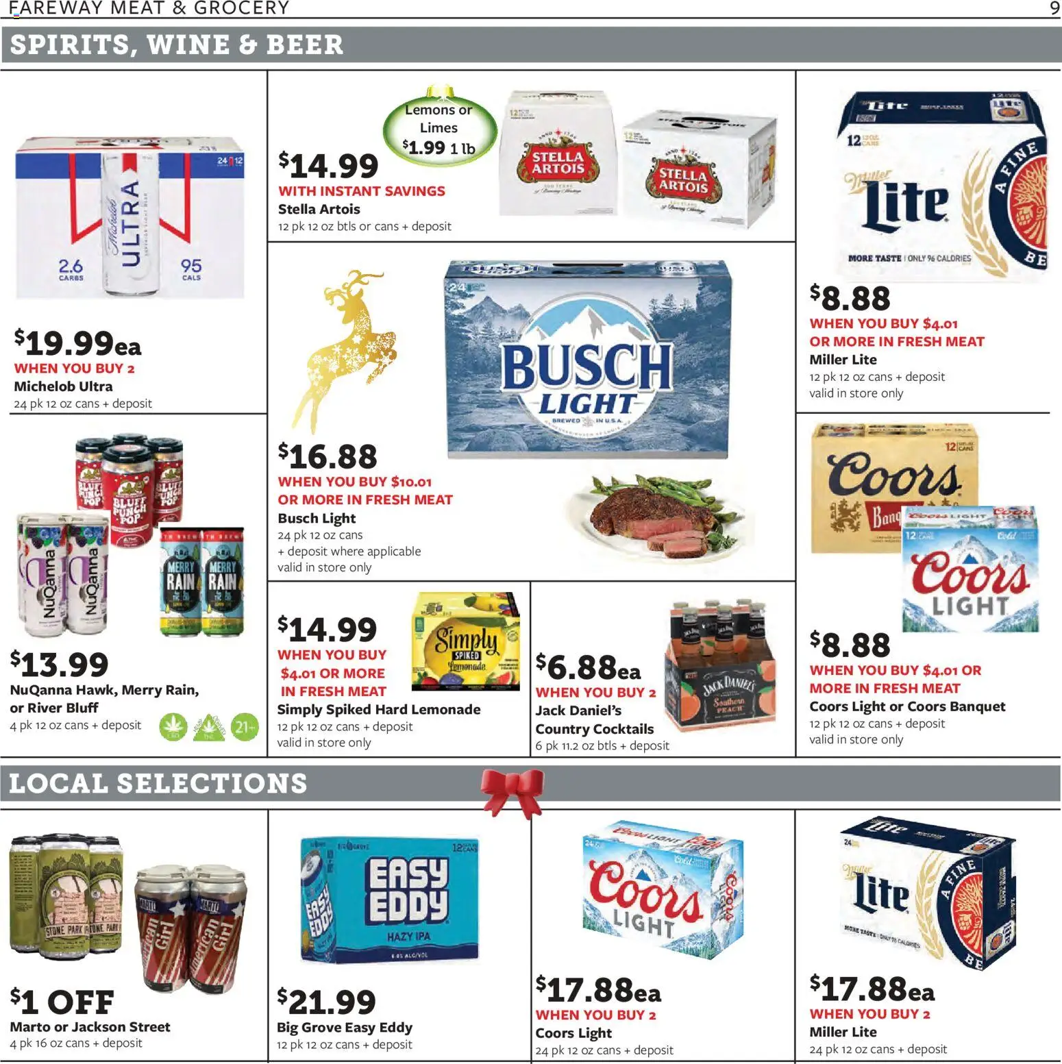 Fareway Weekly Ad - valid from 22.12.2025 | Page: 9 | Products: Wine, Beer