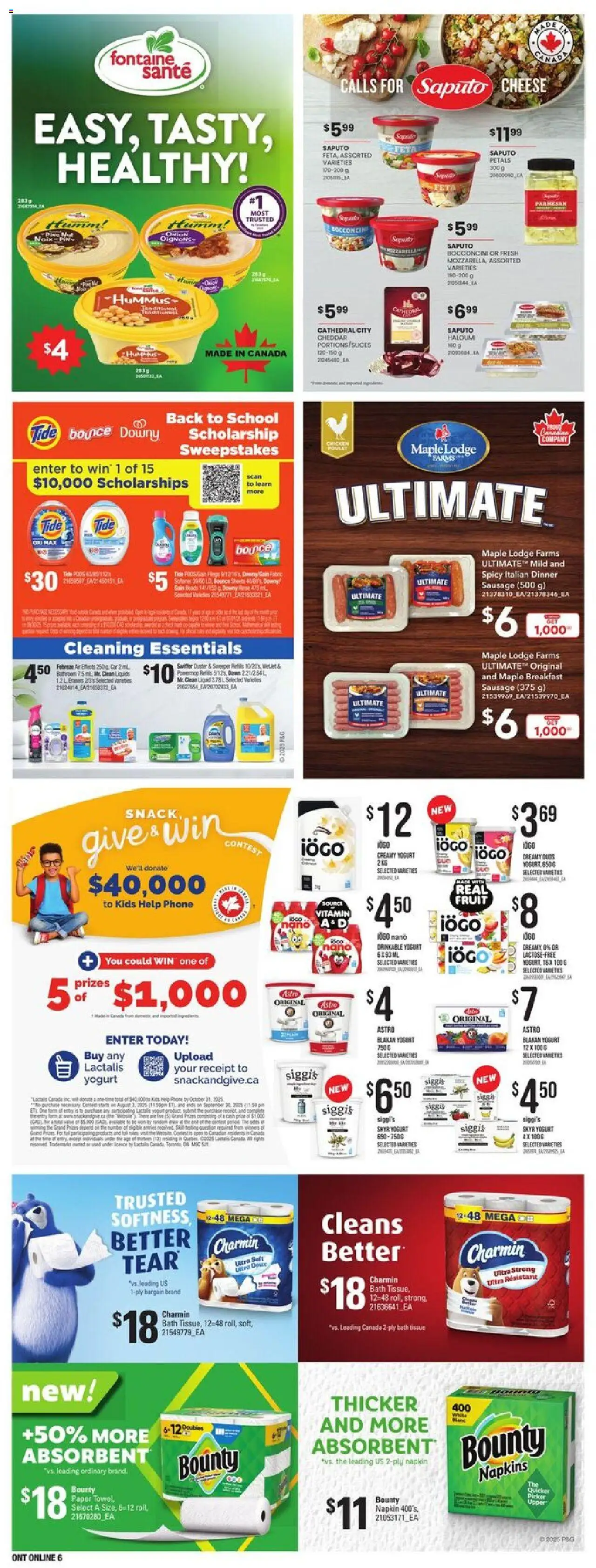 Loblaws flyer valid from 31.07.2025 | Page: 20 | Products: Phone, Bath, Cheese, Yogurt