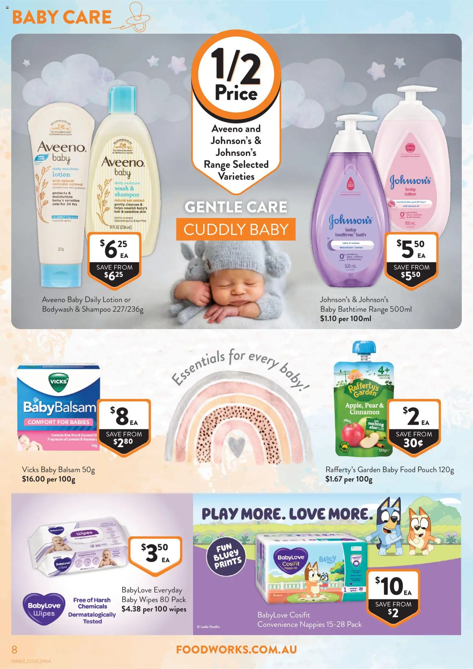 Foodworks catalogue - valid from 22.04.2026 | Page: 8 | Products: Bath, Shampoo, Nappies, Sensitive skin