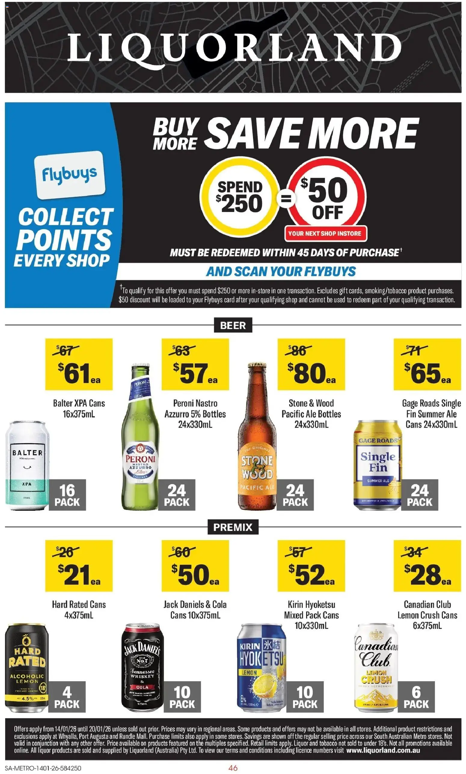 Coles catalogue - valid from 14.01.2026 | Page: 46 | Products: Beer, Whiskey, Wood, Lemon