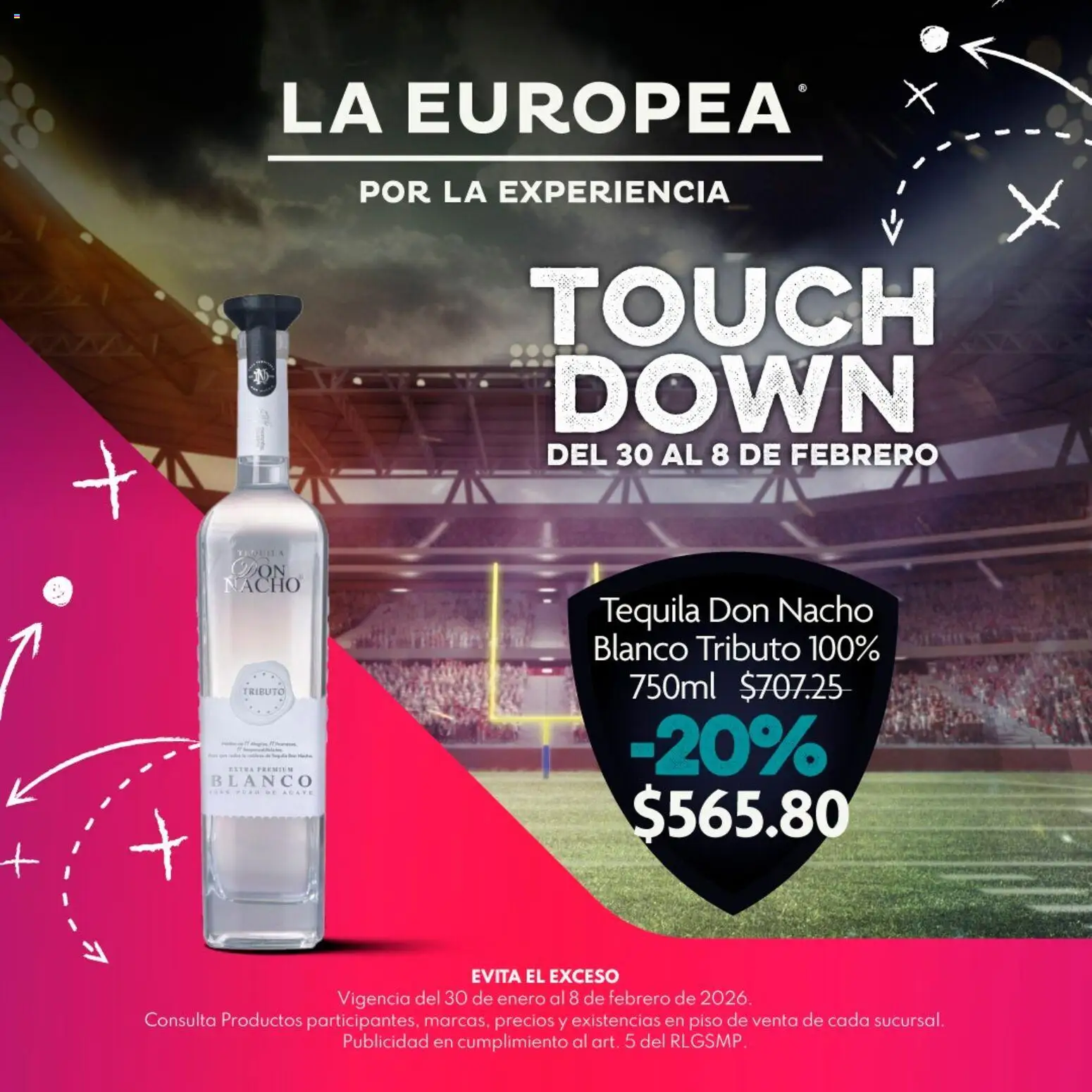 Nuevas ofertas de Walmart Express válidas en toda la República Mexicana desde el 30.01.2026. ¡Encuentra las mejores ofertas en Walmart Express folleto Touch Down! | Página: 2 | Productos: Tequila