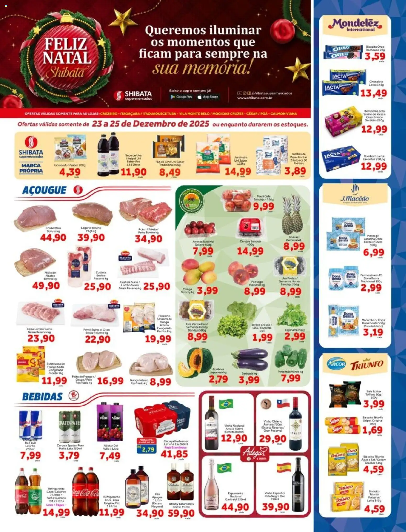 Shibata Folheto - válido de 23.12.2025 | Página: 1 | Produtos: Poá, Vinho, Granola, Refrigerante
