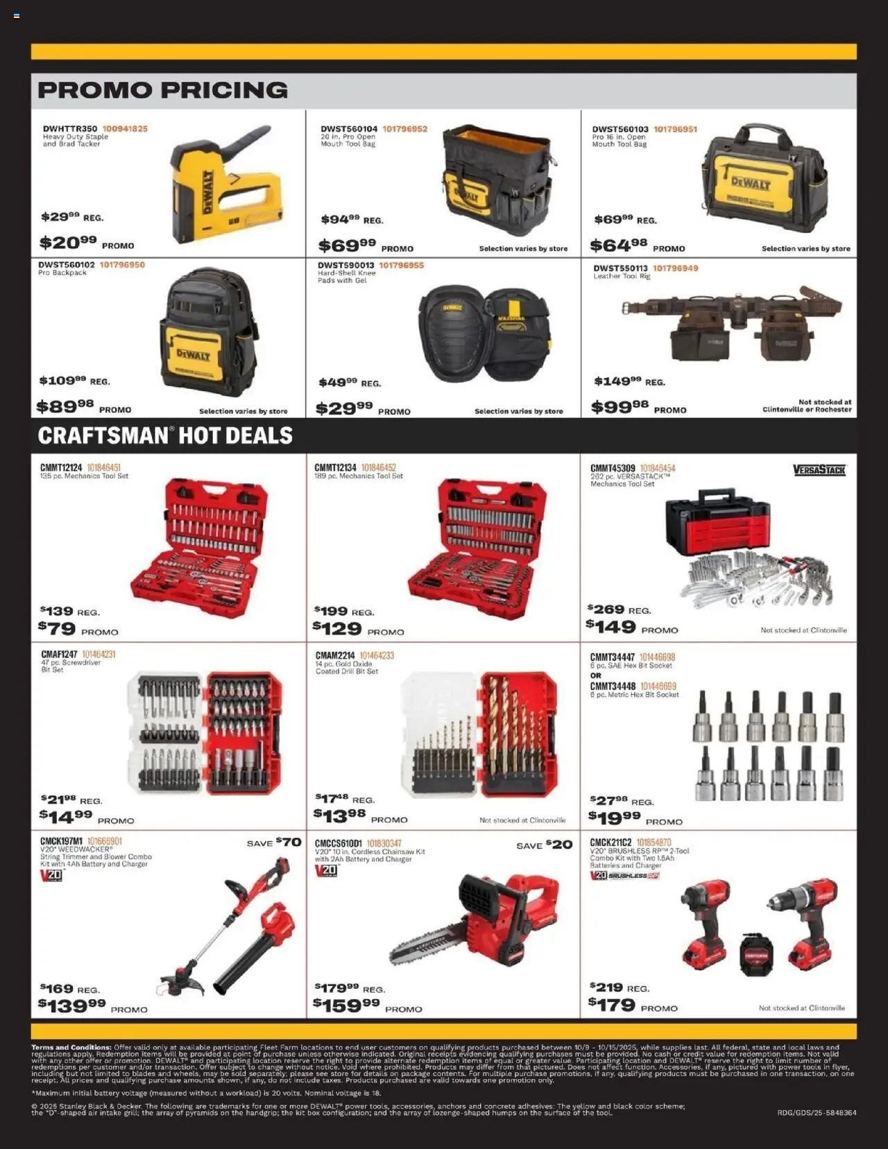 Mills Fleet Farm DeWalt Days Preview - valid from 06.10.2025 | Page: 4 | Products: Battery, Staple, Chainsaw, Charger